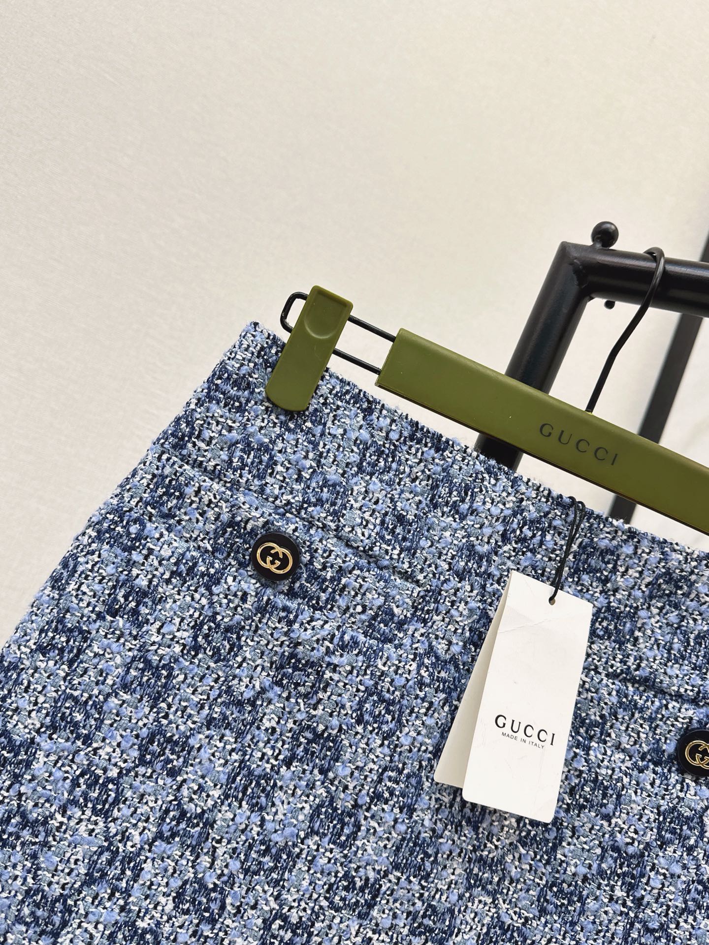 Guc 26fw A-line tweed skirt