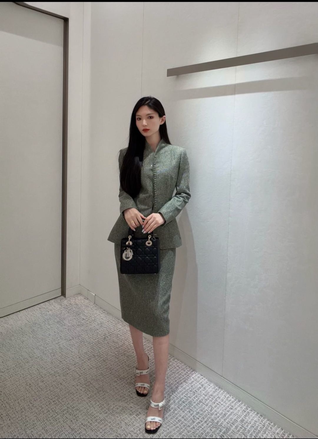 CD 26fw flecked tweed skirt