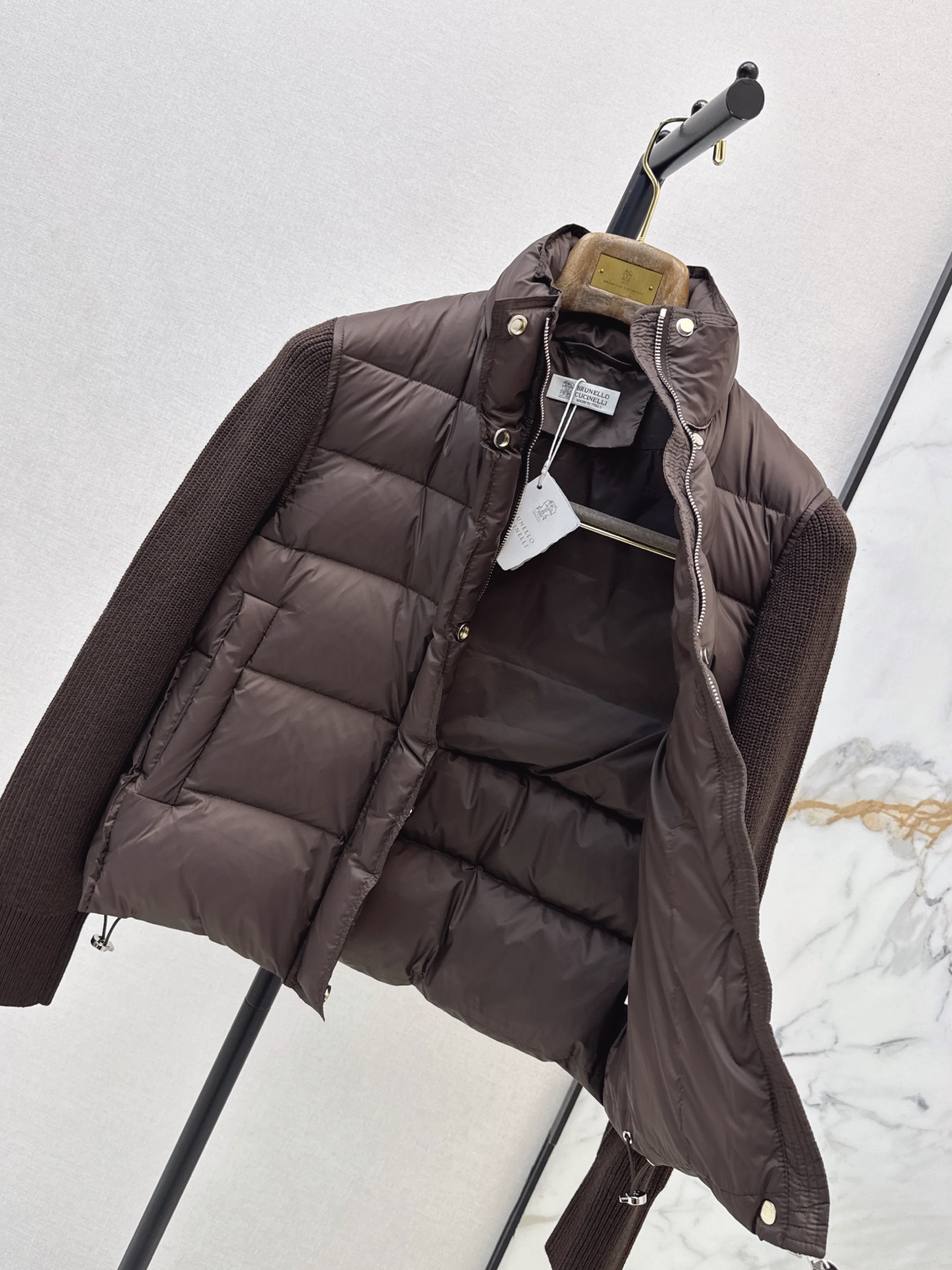 Brun 26fw cropped down jacket