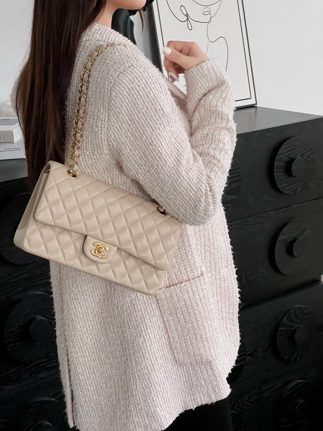 Chan cf25 chain shoulder bag