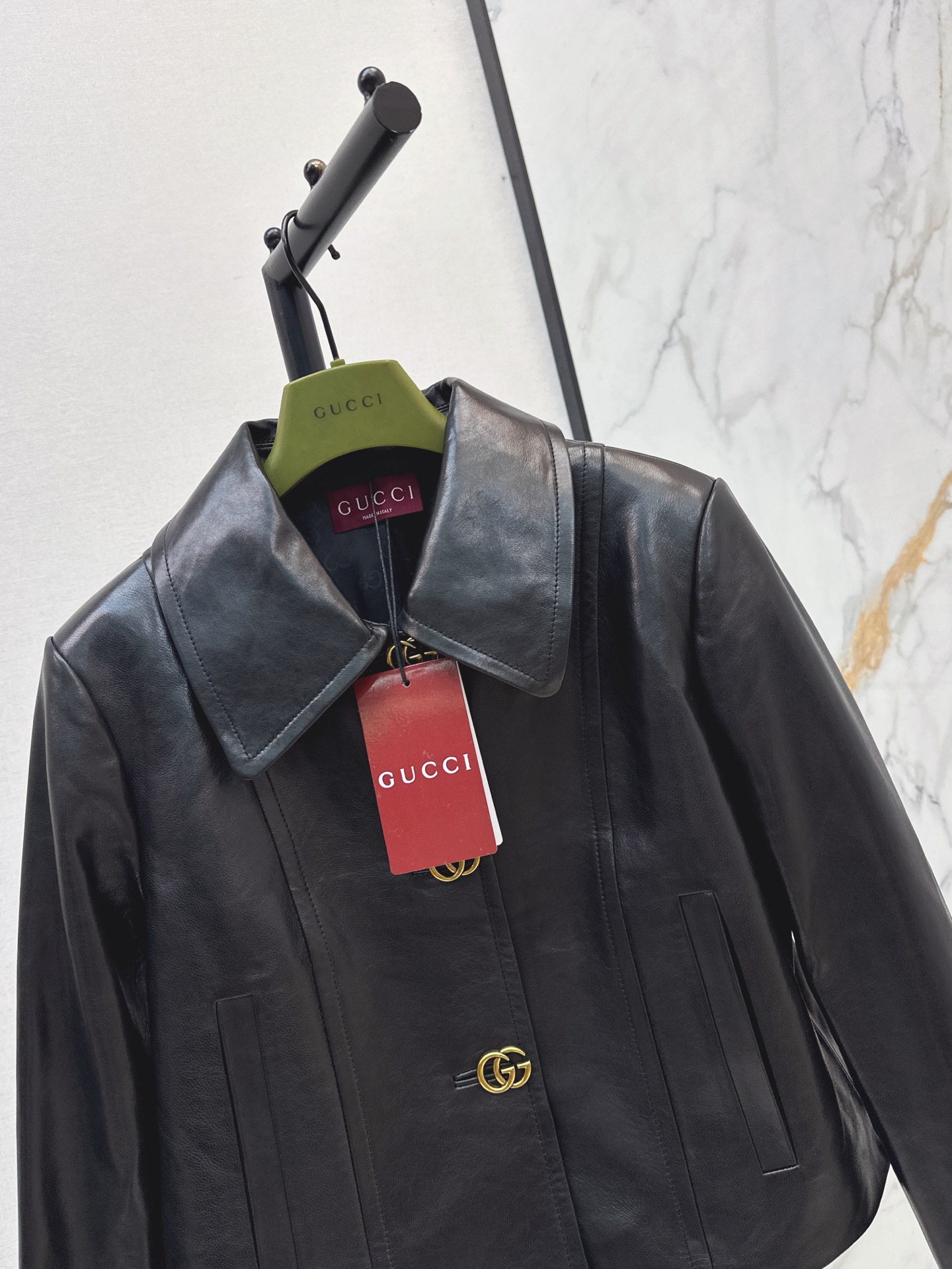 Guc 26fw leather jacket