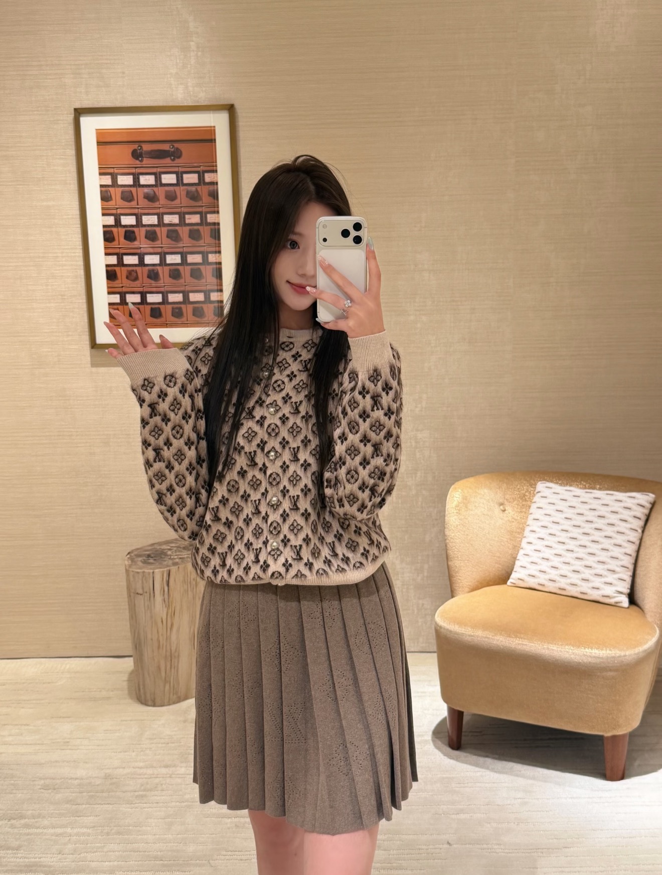 Loui 26fw jacquard cardigan