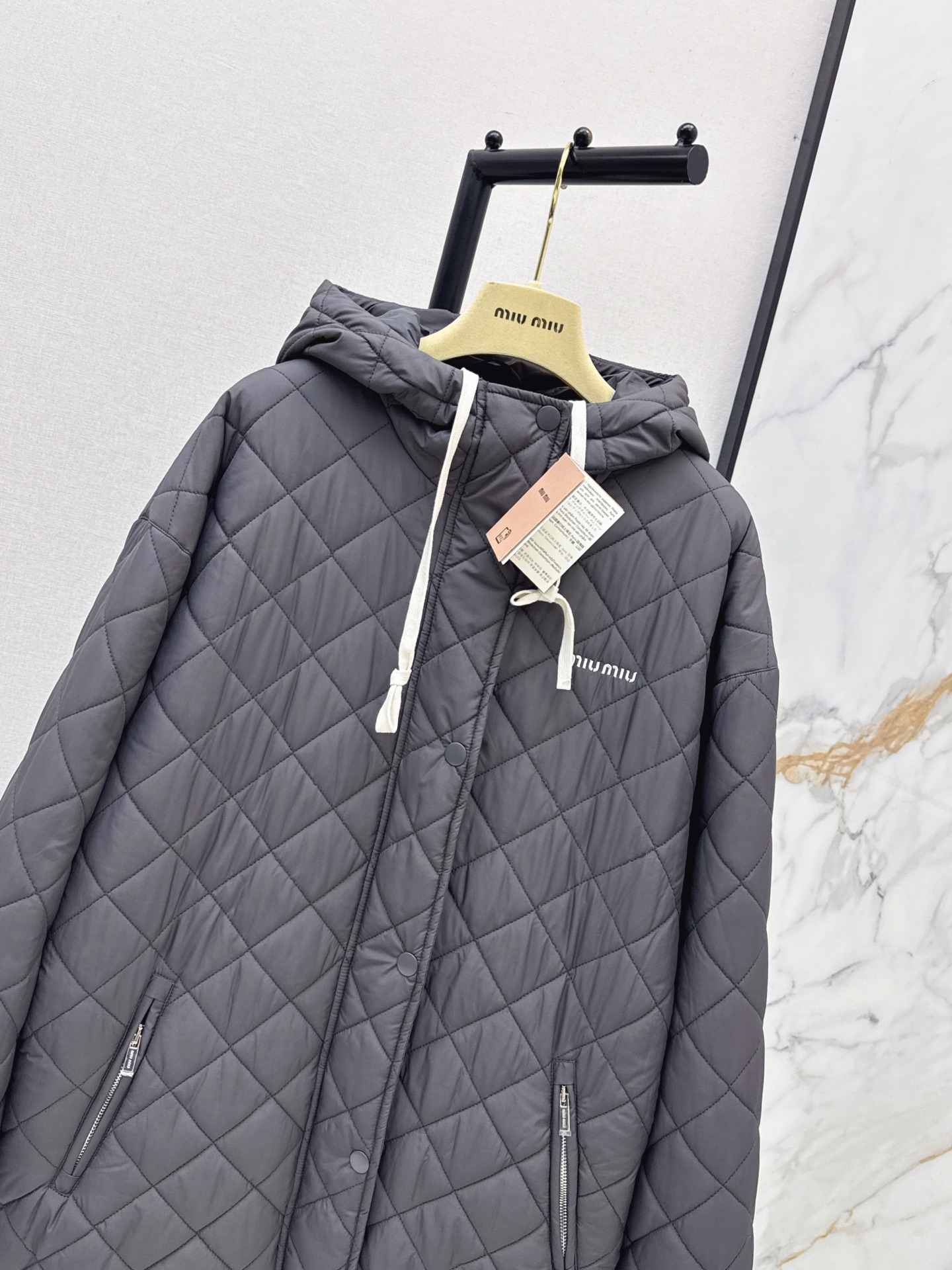 Miu 26fw hooded padded jacket