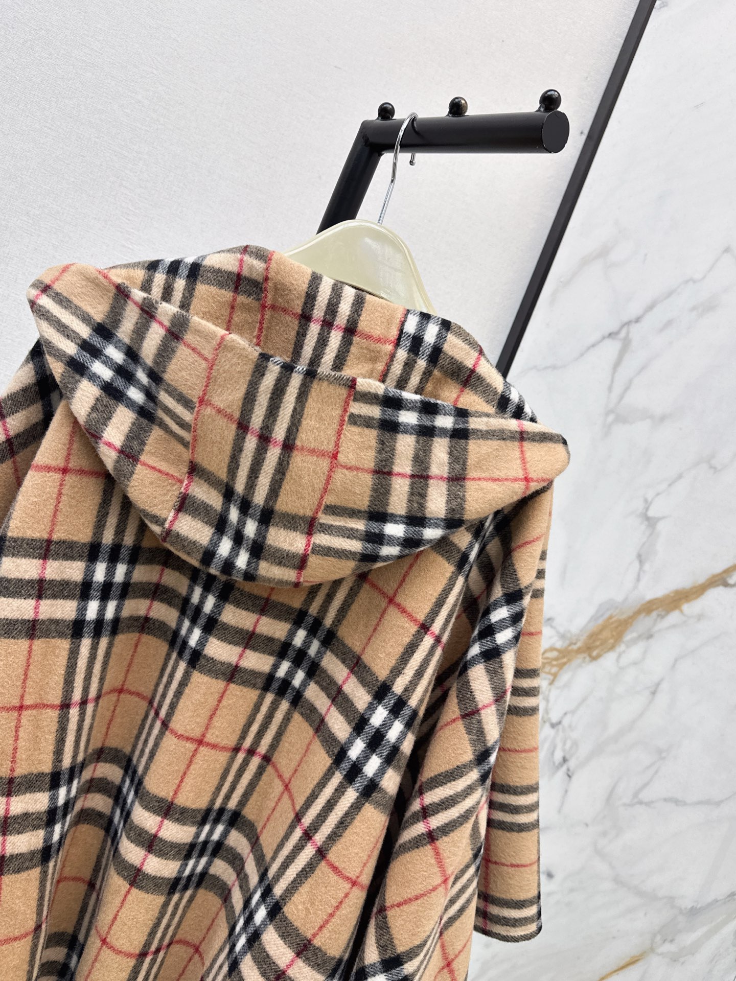 Bur 26fw woolen cape hoode overcoats