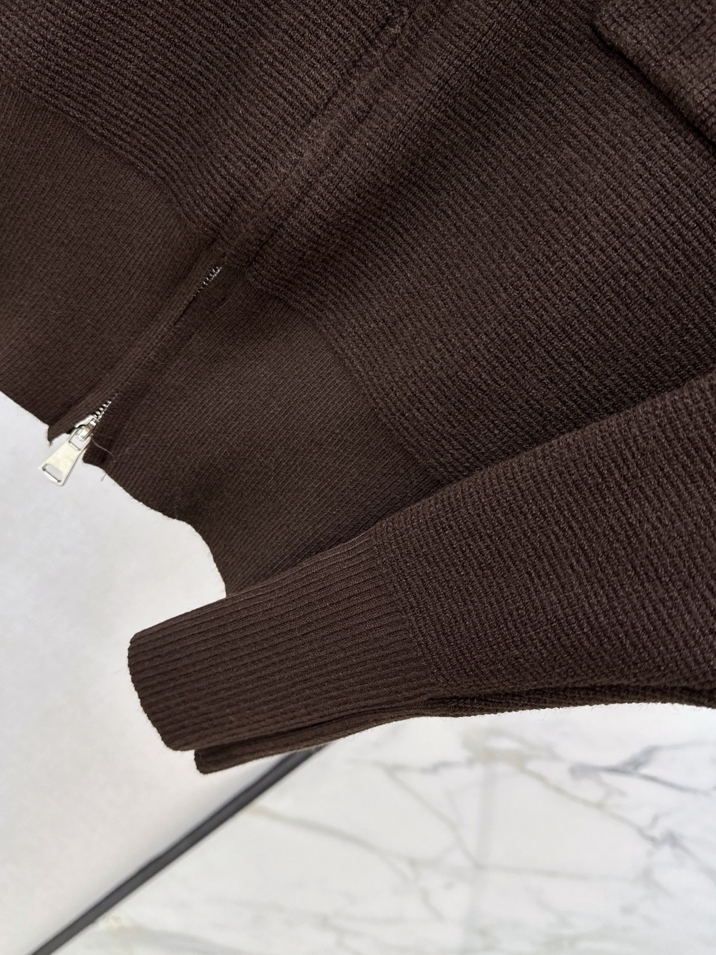 Chan 26fw zip-up knit cardigan