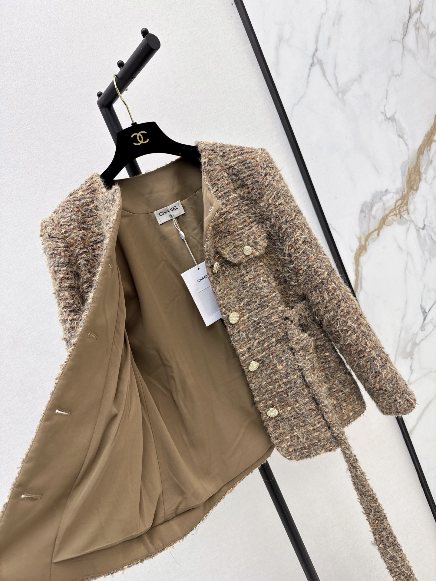 Chan 26fw belted woven jacket