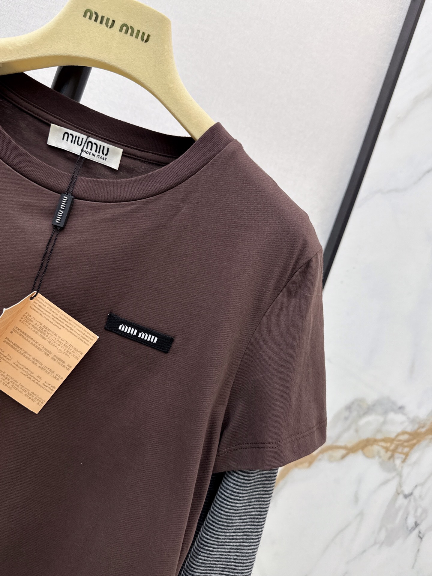 Miu 26fw 2in1 t-shirt