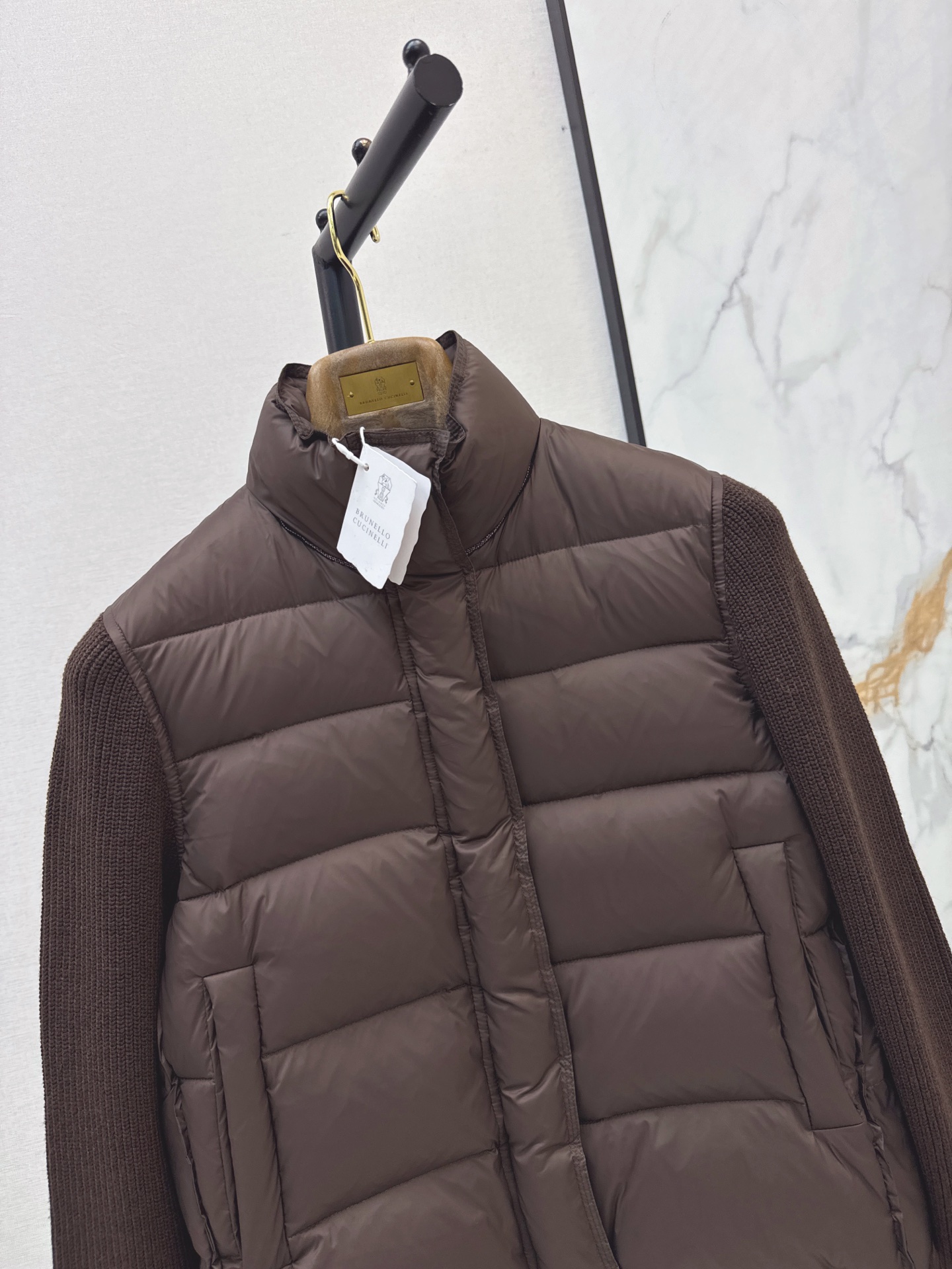 Brun 26fw cropped down jacket