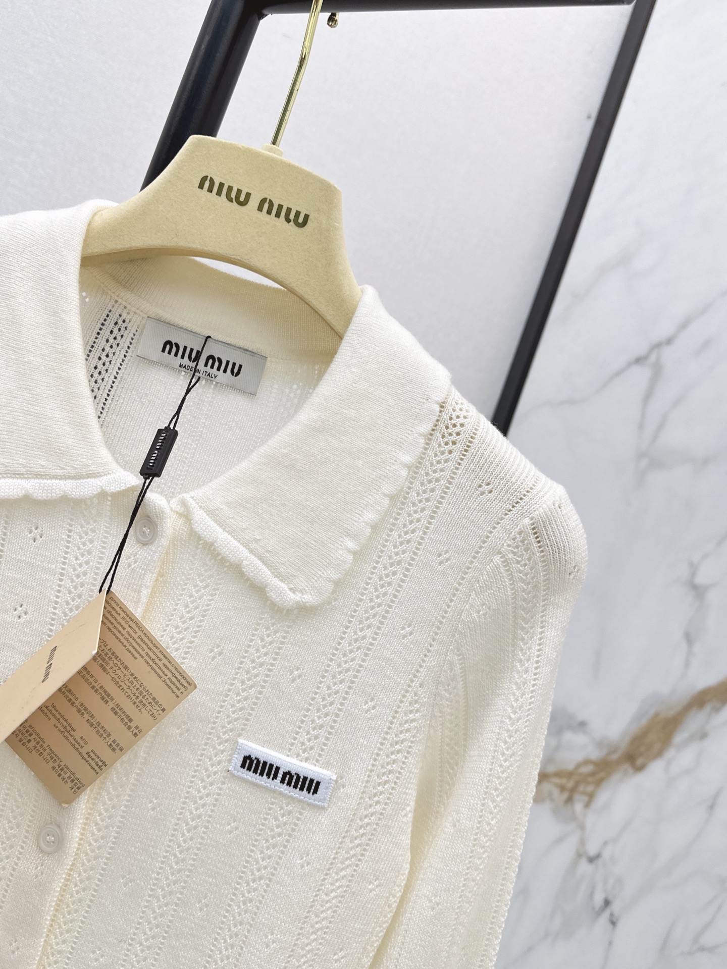 Miu 26fw wool knit cardigan