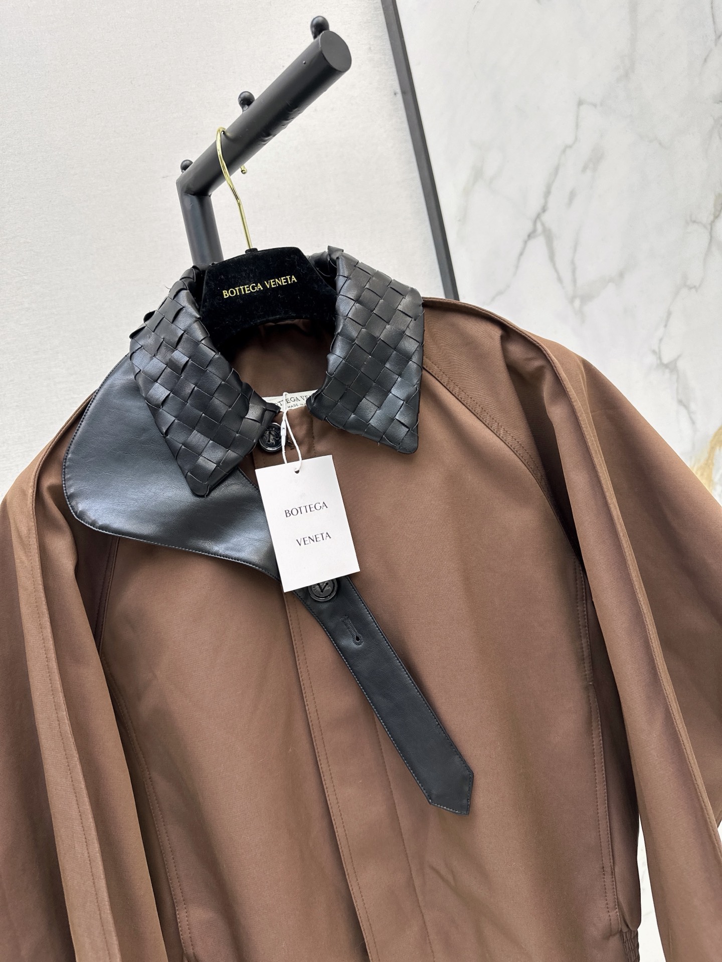 Bott 26fw woven neck cropped jacket