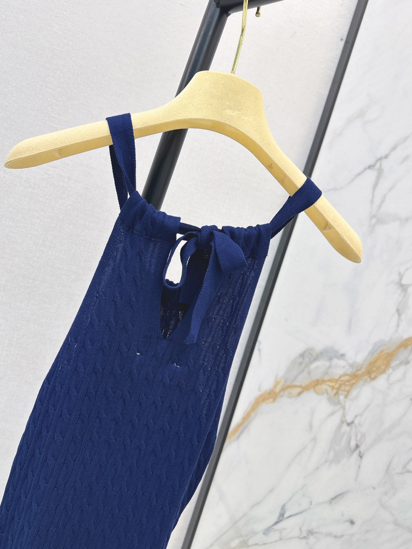 Miu 26fw slim-fit knit slip dress