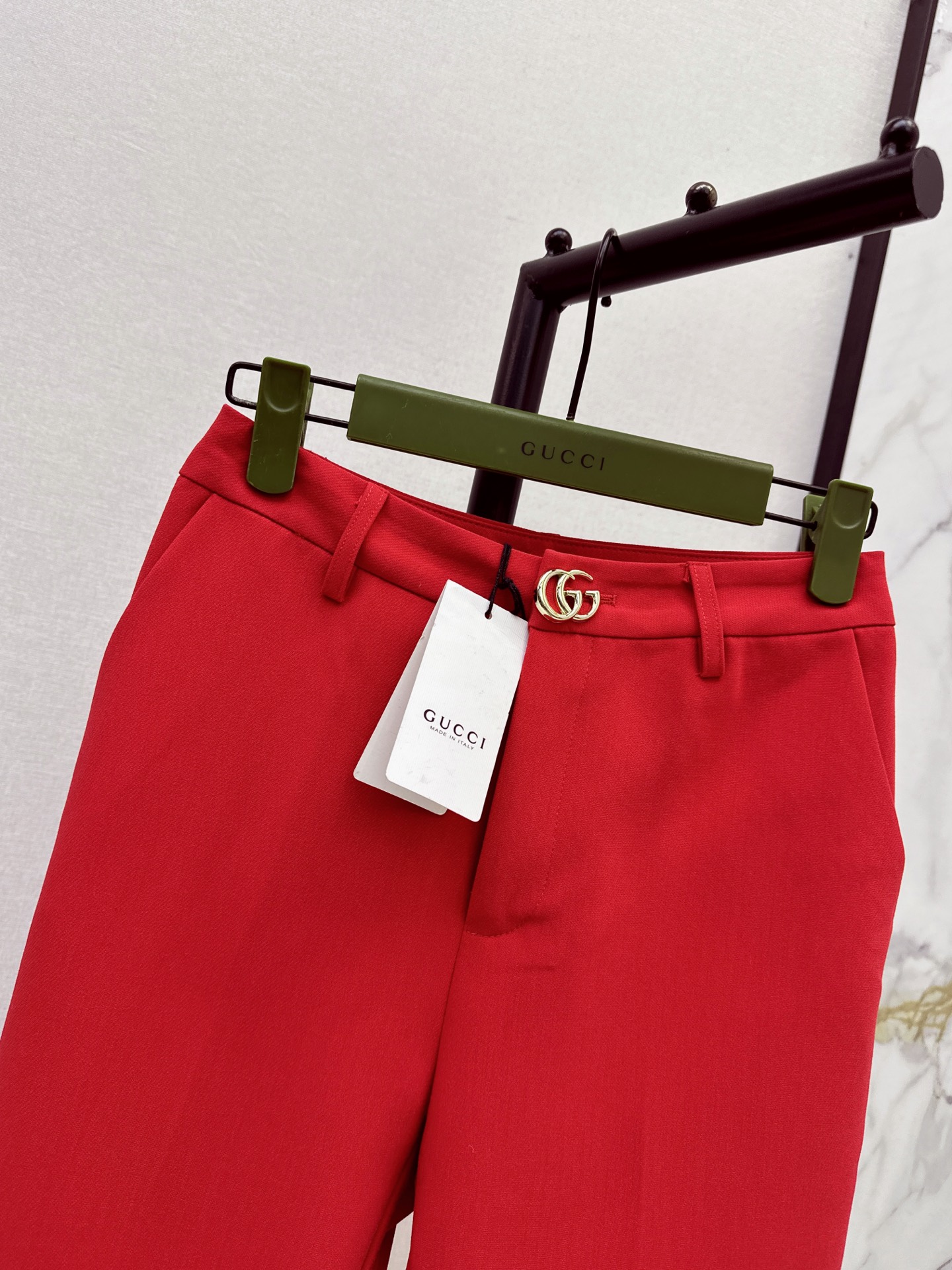 Guc 26fw straight-leg trousers