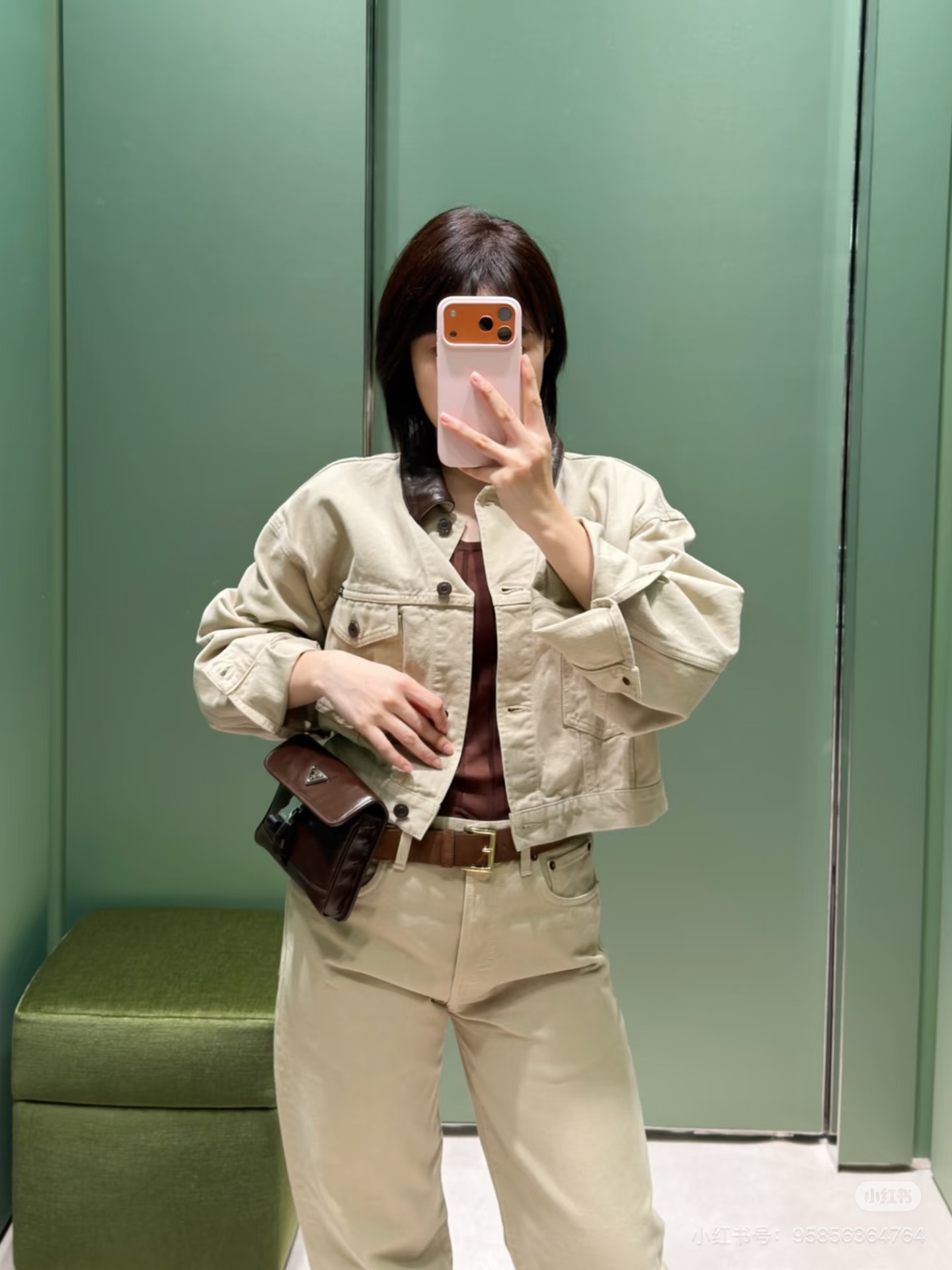 Pra 26fw cropped denim jacket