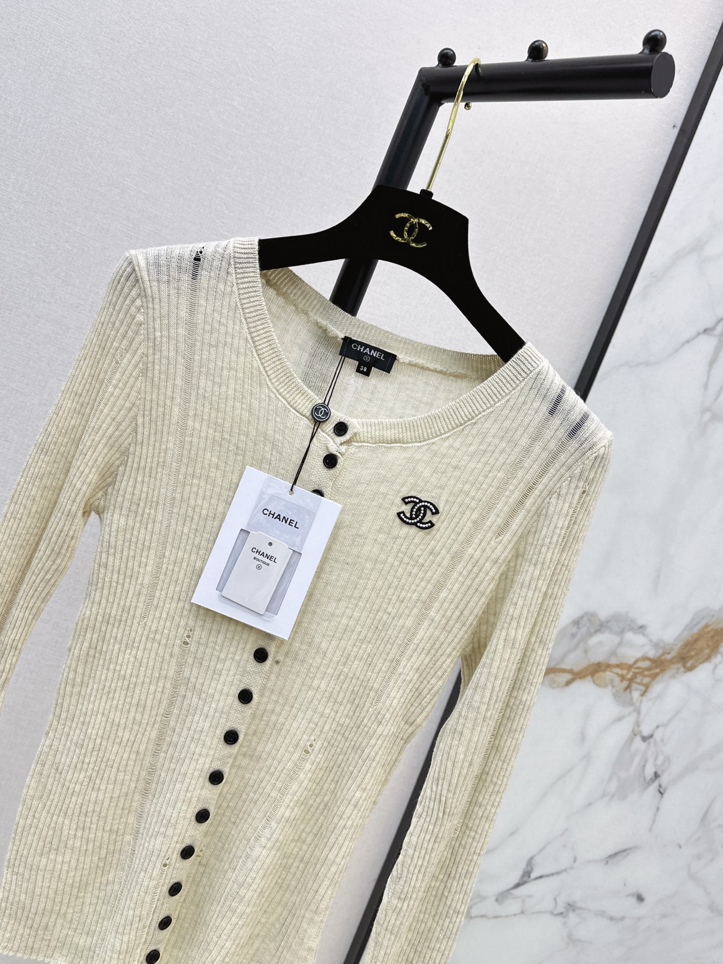 Chan 26fw stretch knit top