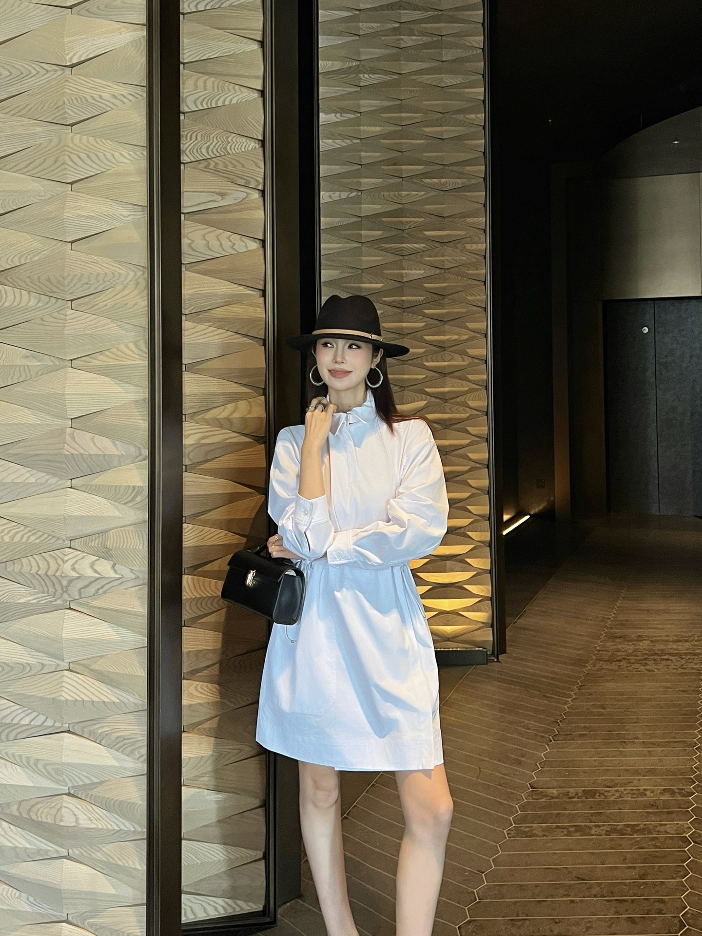 Her 26fw drawstring dress