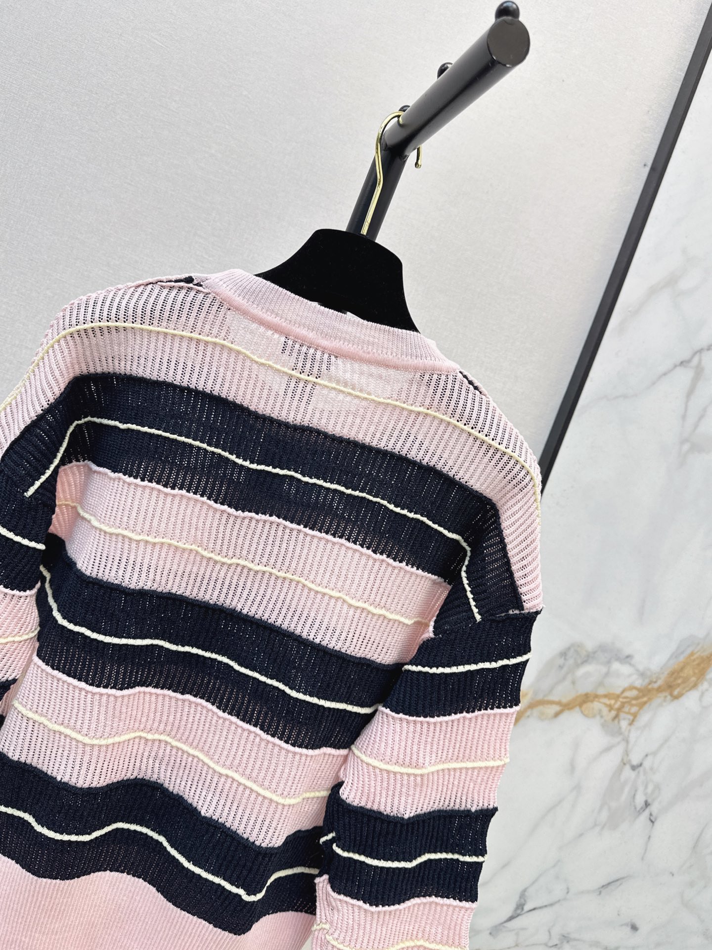 Chan 26fw stripe knit sweater