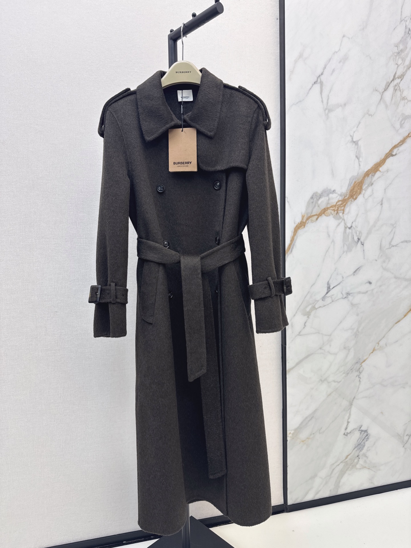 Brun 26fw woolen belted overcoats