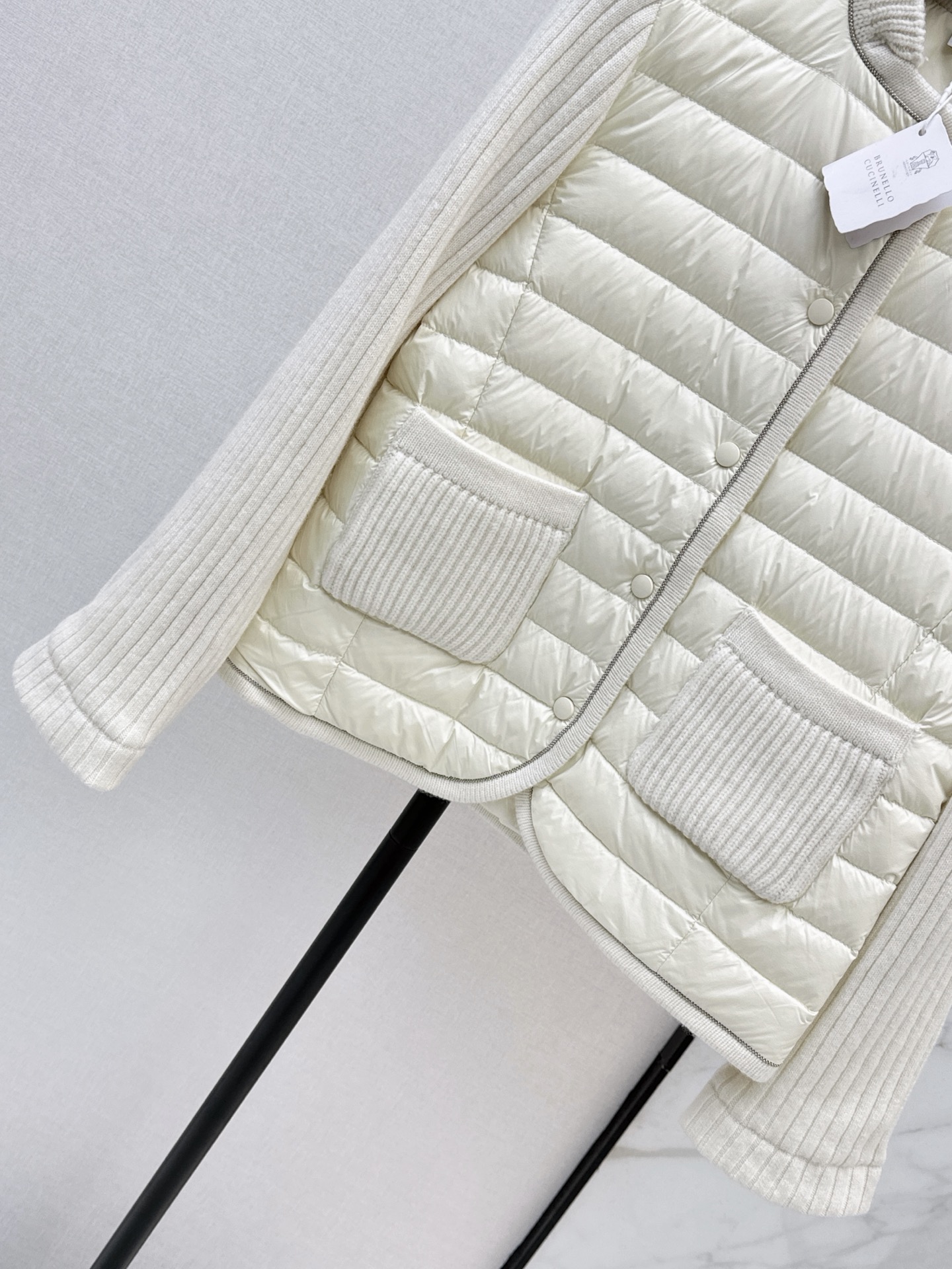 Brun 26fw wool knit contract down jacket