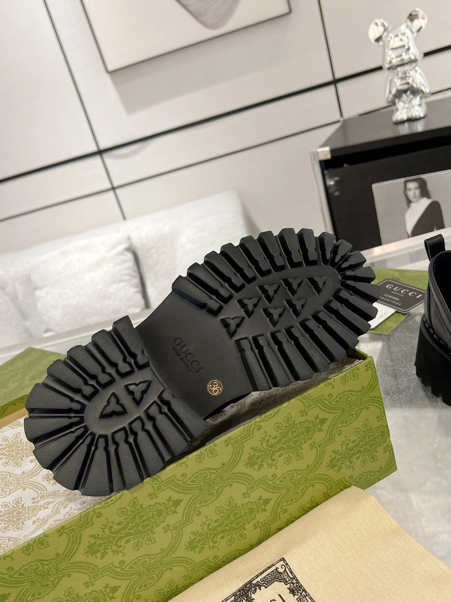 Gucc 25fw platform loafer shoes