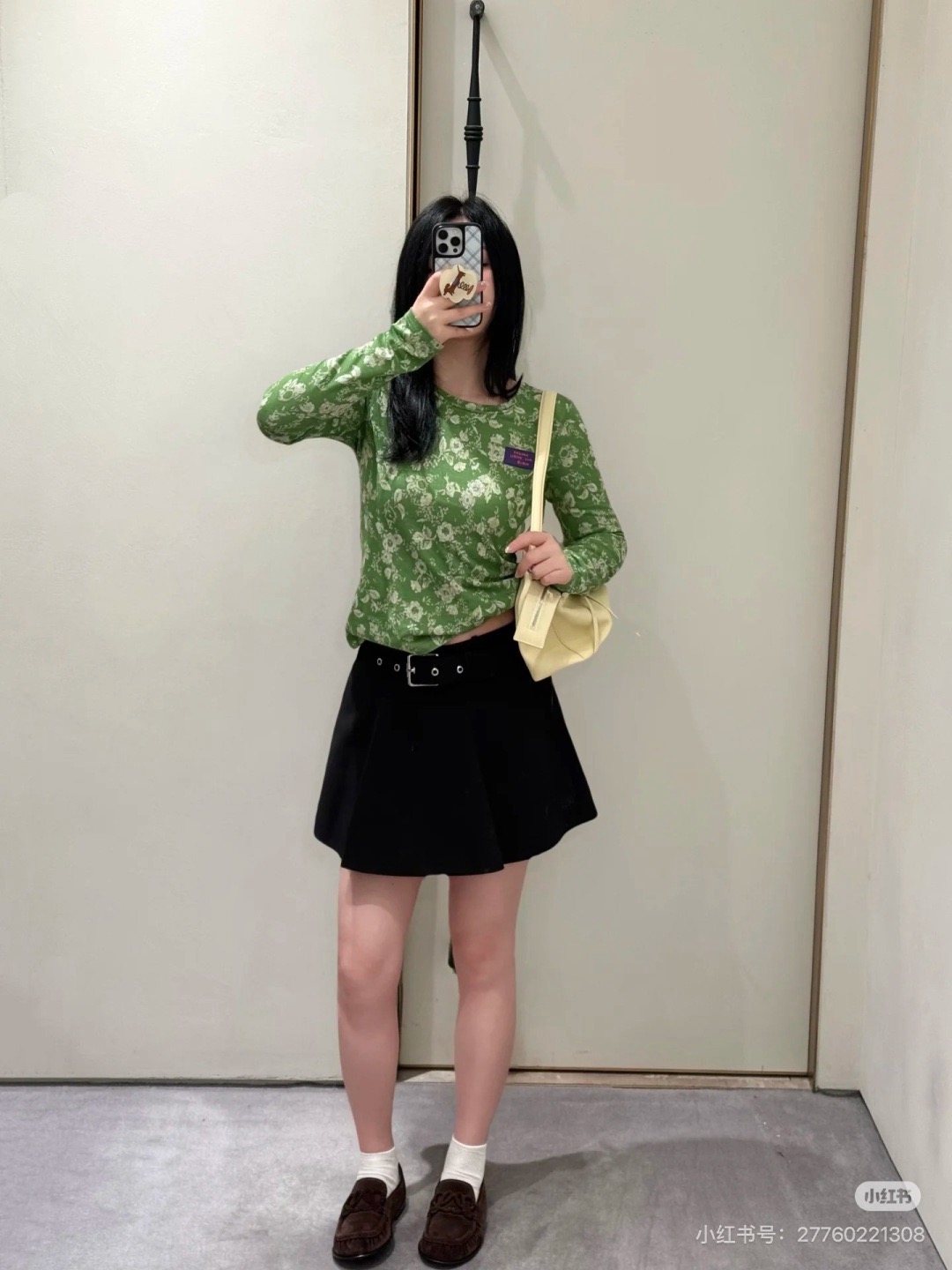 Loe 26fw belted mini skirt