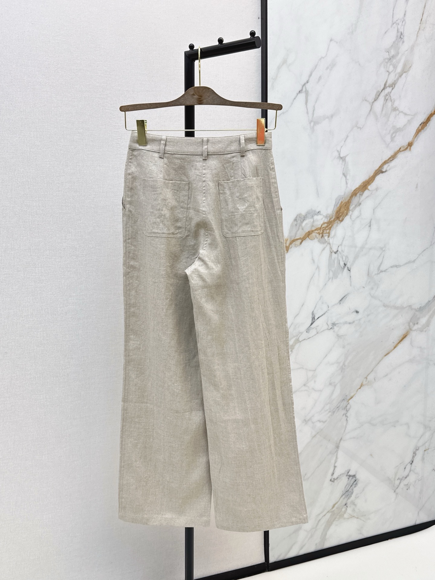 Brun 26ss linen straight-leg pants