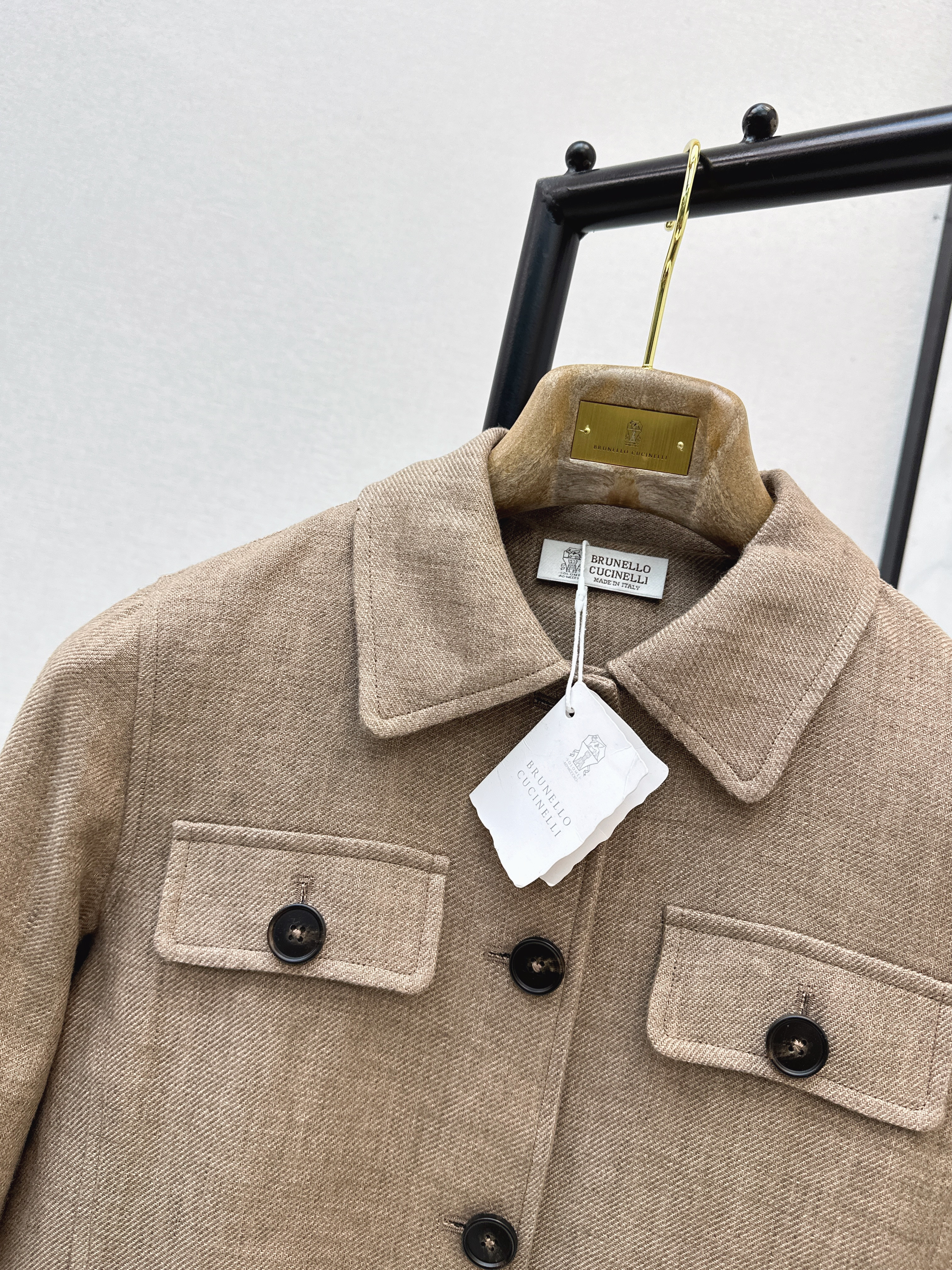 Brun 26ss lenen jacket