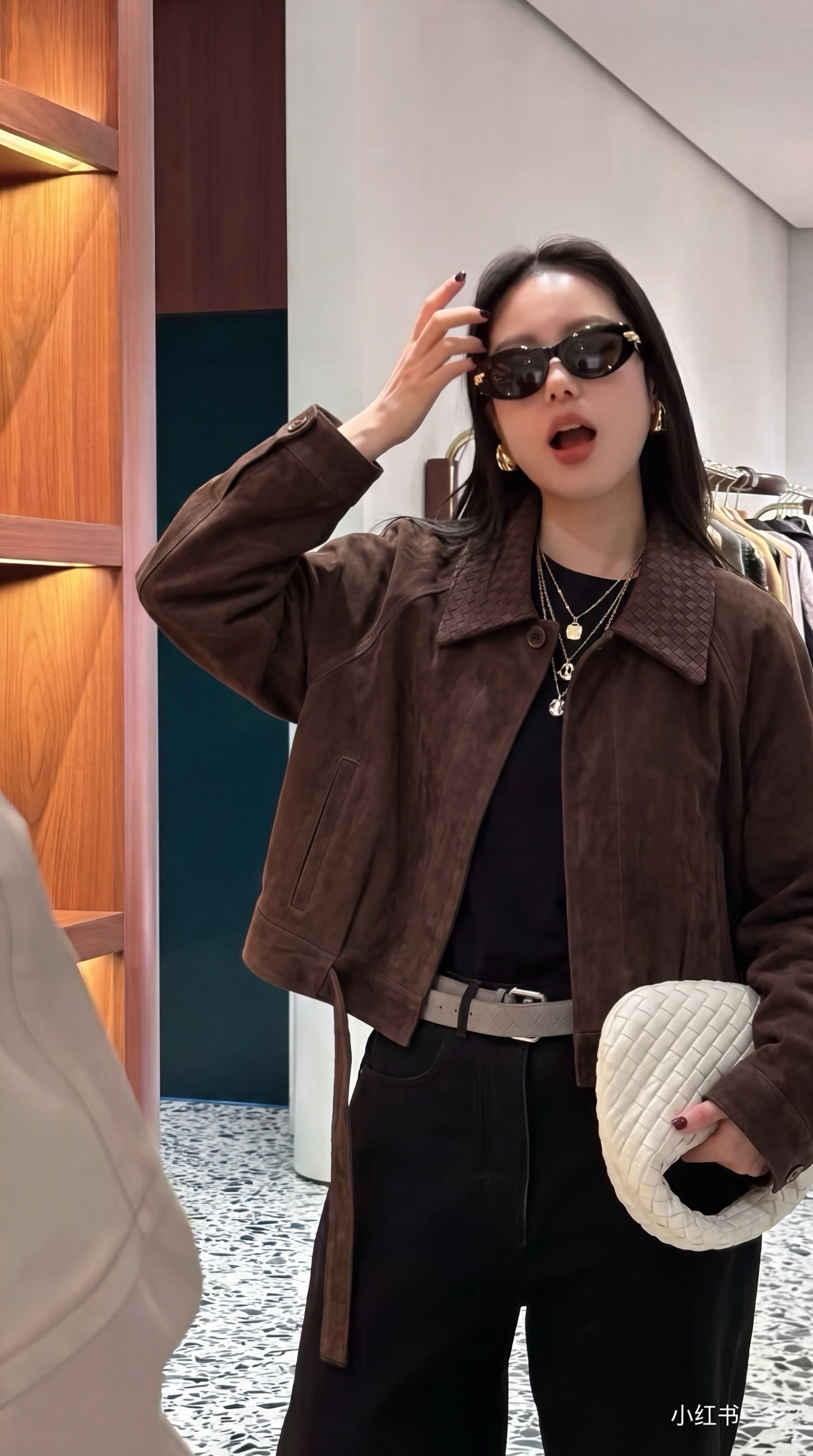 Bott 26fw suede leather jacket