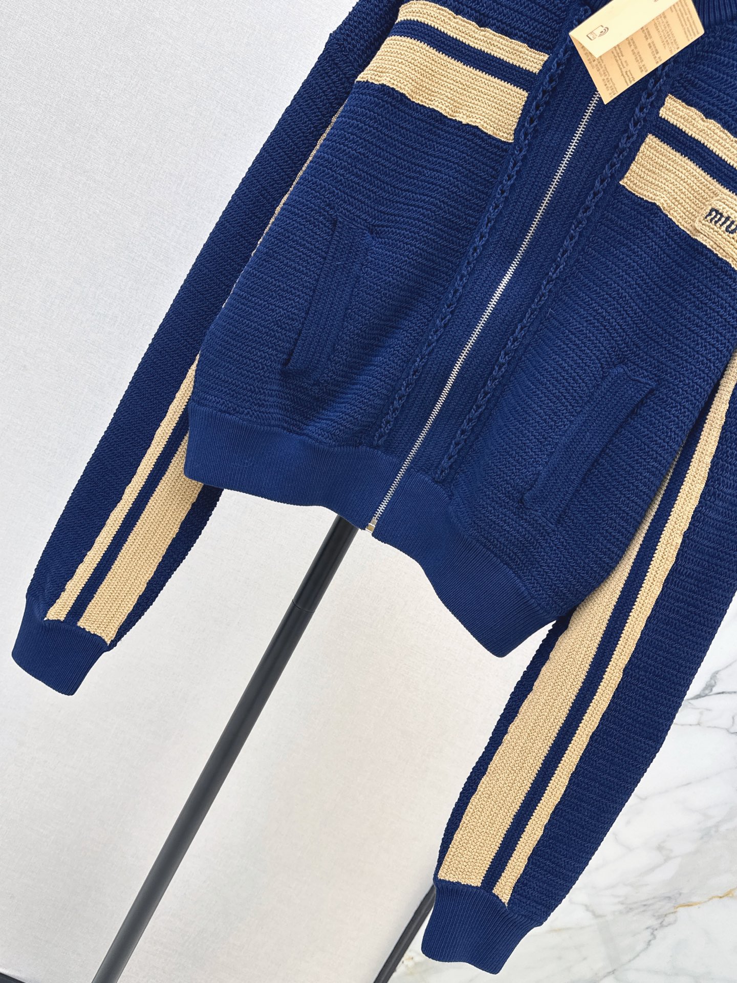 Miu 26fw knit bomber jacket