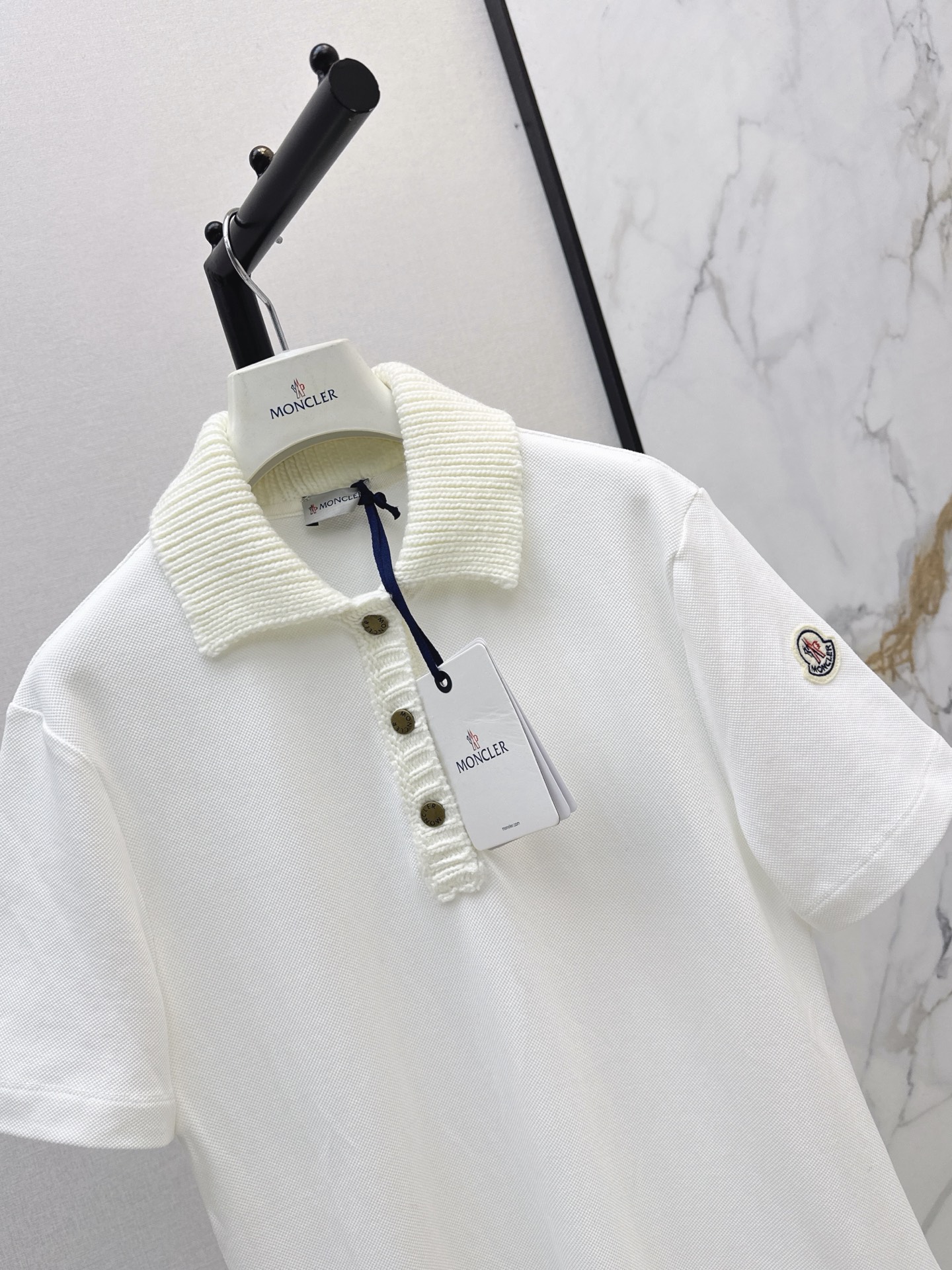 Monc 26ss knit contract polo dress