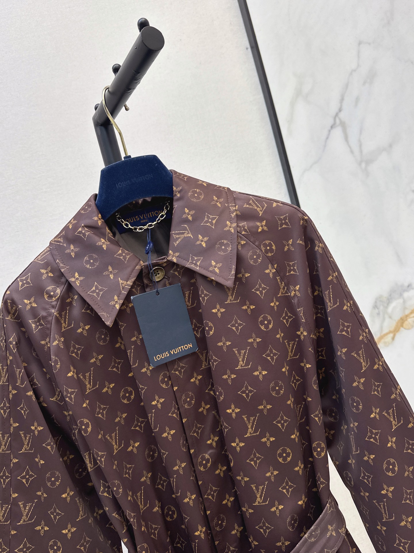 Loui 26fw print belted trench coats