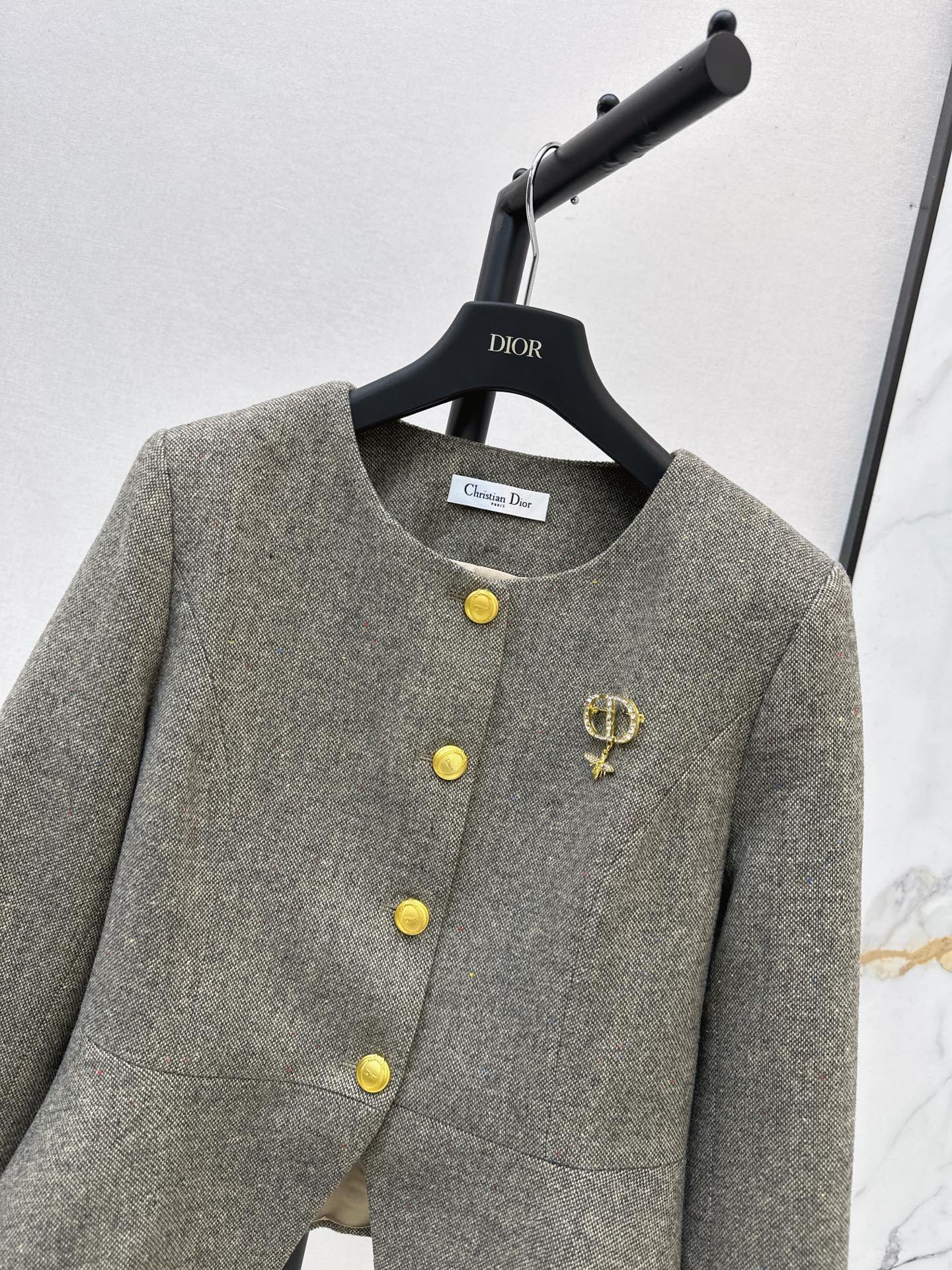 CD 26fw tweed peplum jacket