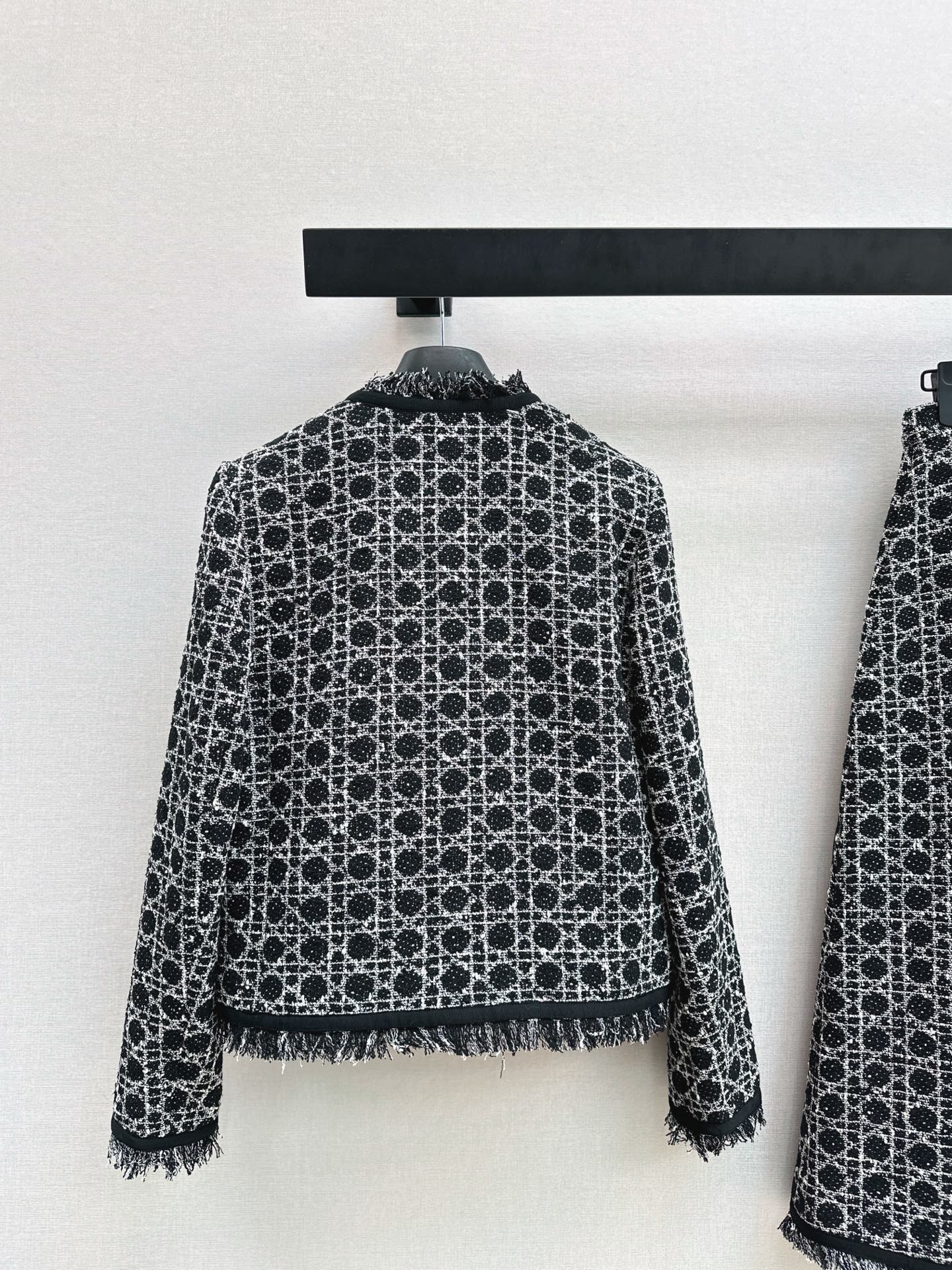 CD 26ss check woven tweed jacket