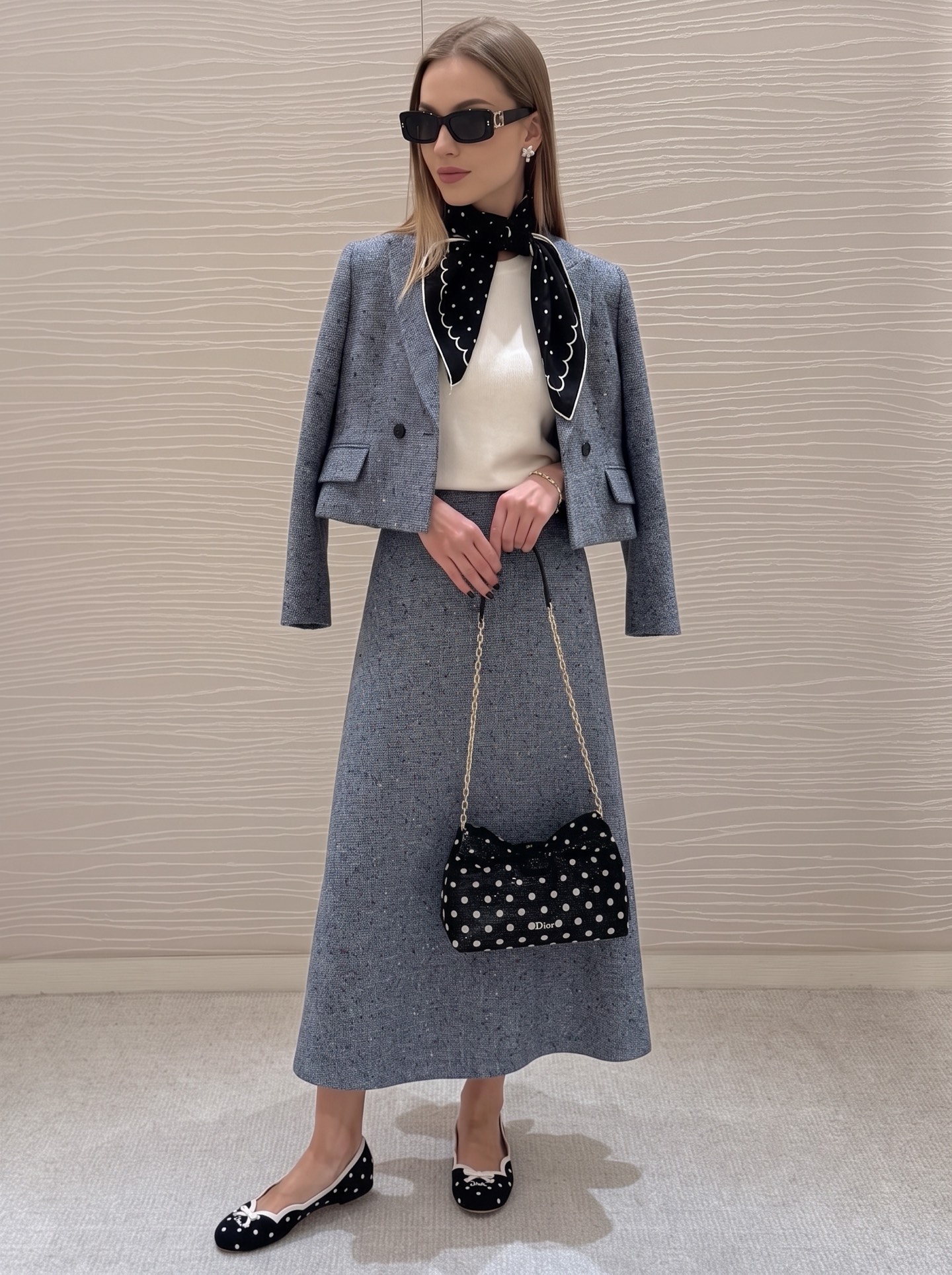 CD 26fw lady cropped blazer