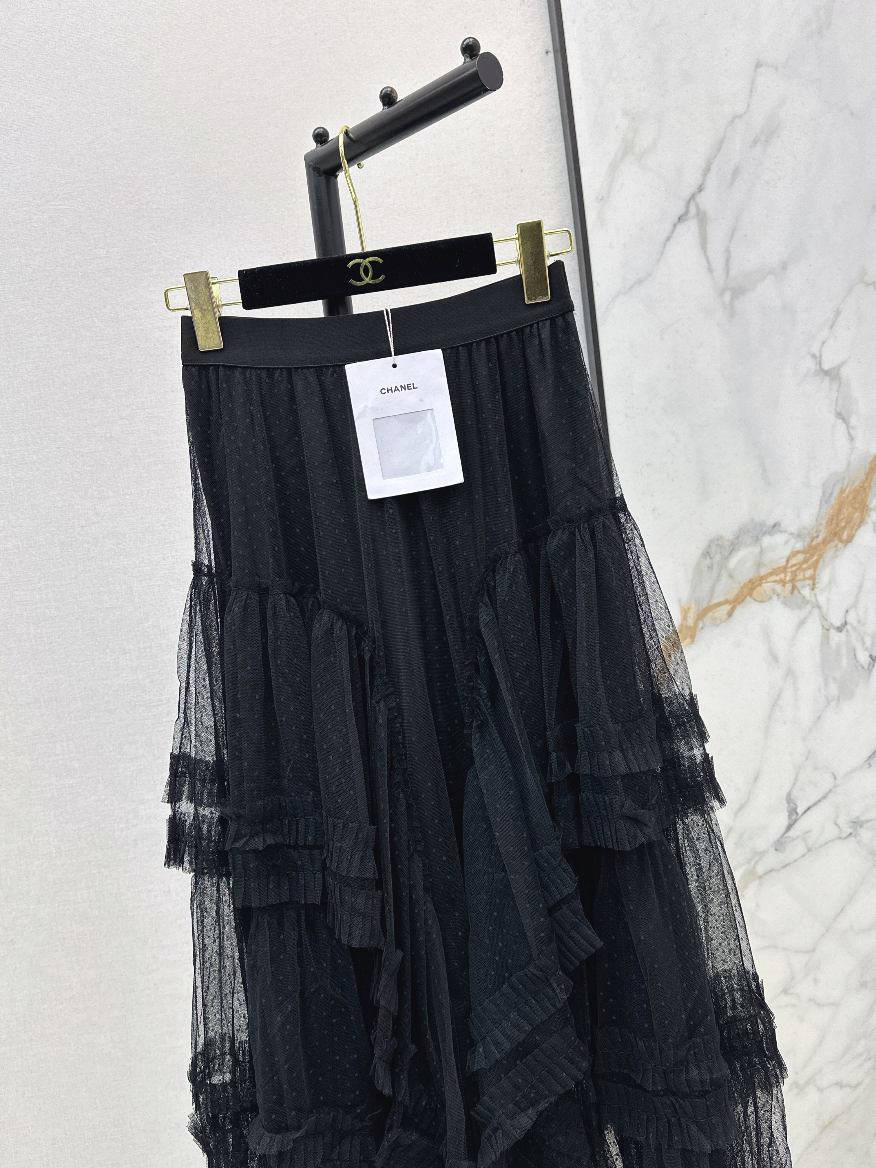 Chan 26ss mesh skirt