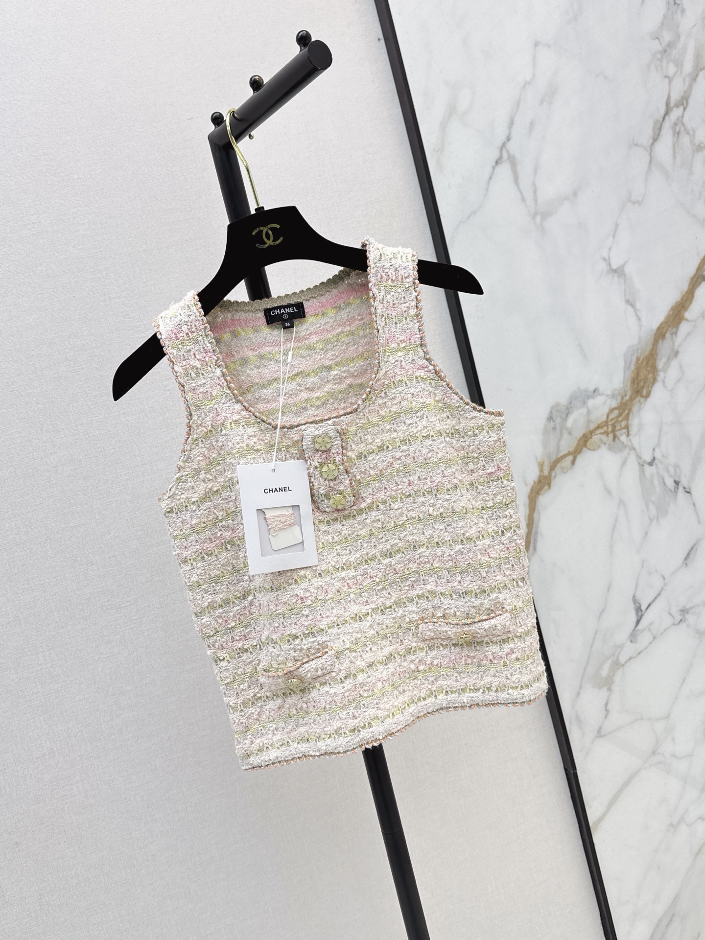 Chan 26fw tweed vest