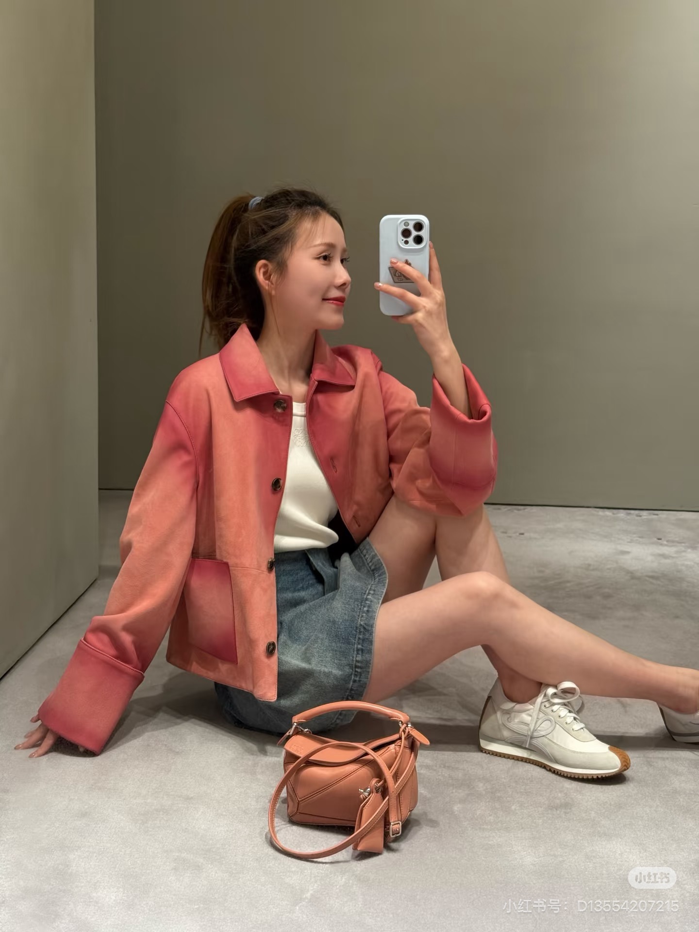 Loe 26fw suede leather jacket