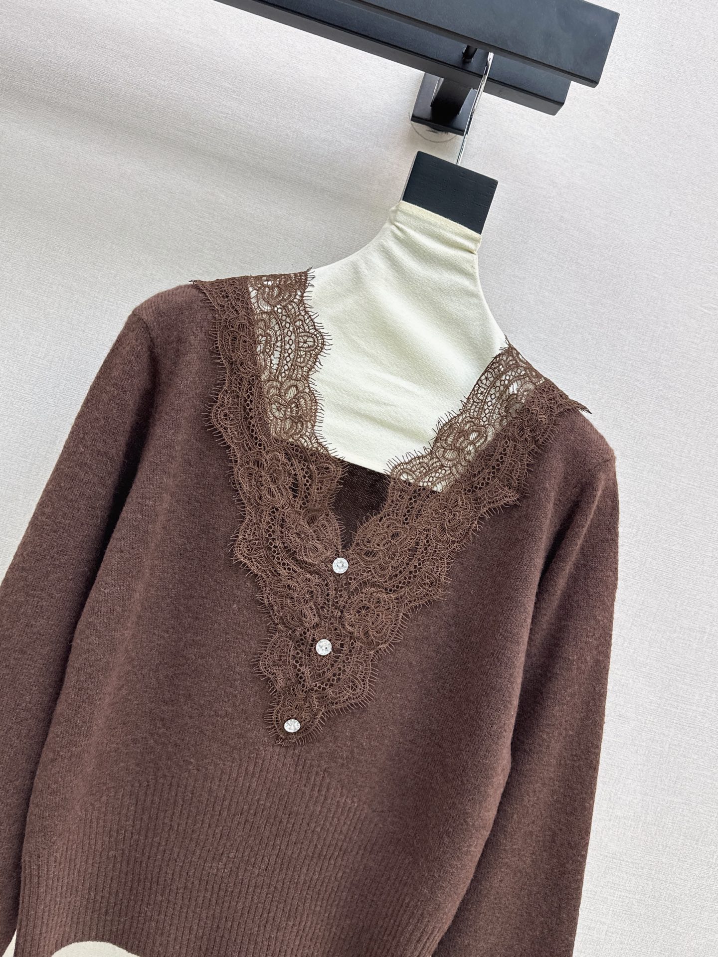 ES 26fw lace wool basic tee