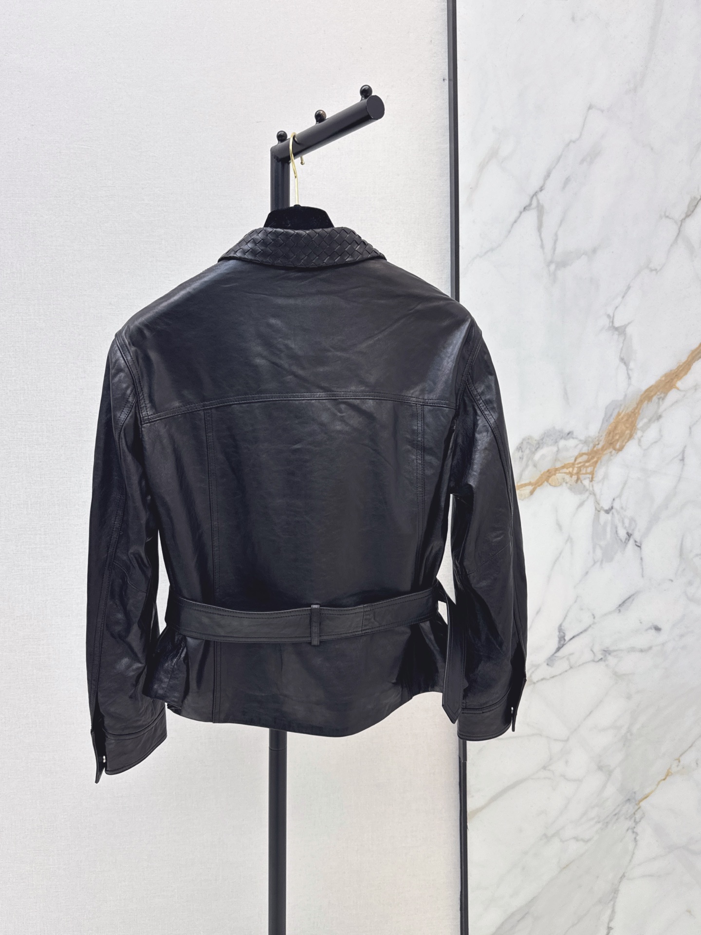 Bott 26fw belted leather jacket