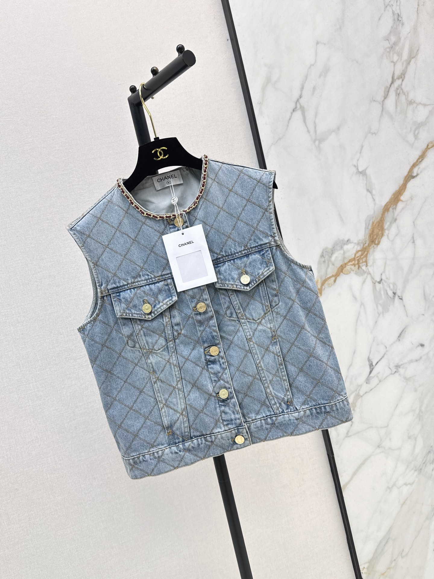 Chan 26fw cropped vest jacket