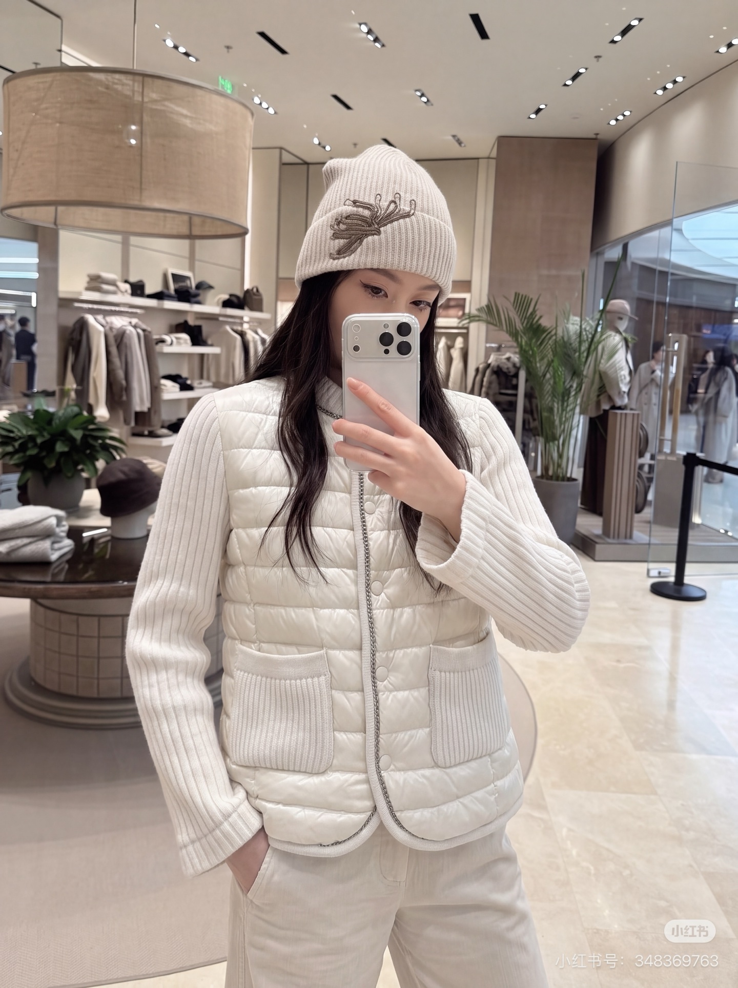 Brun 26fw wool knit contract down jacket