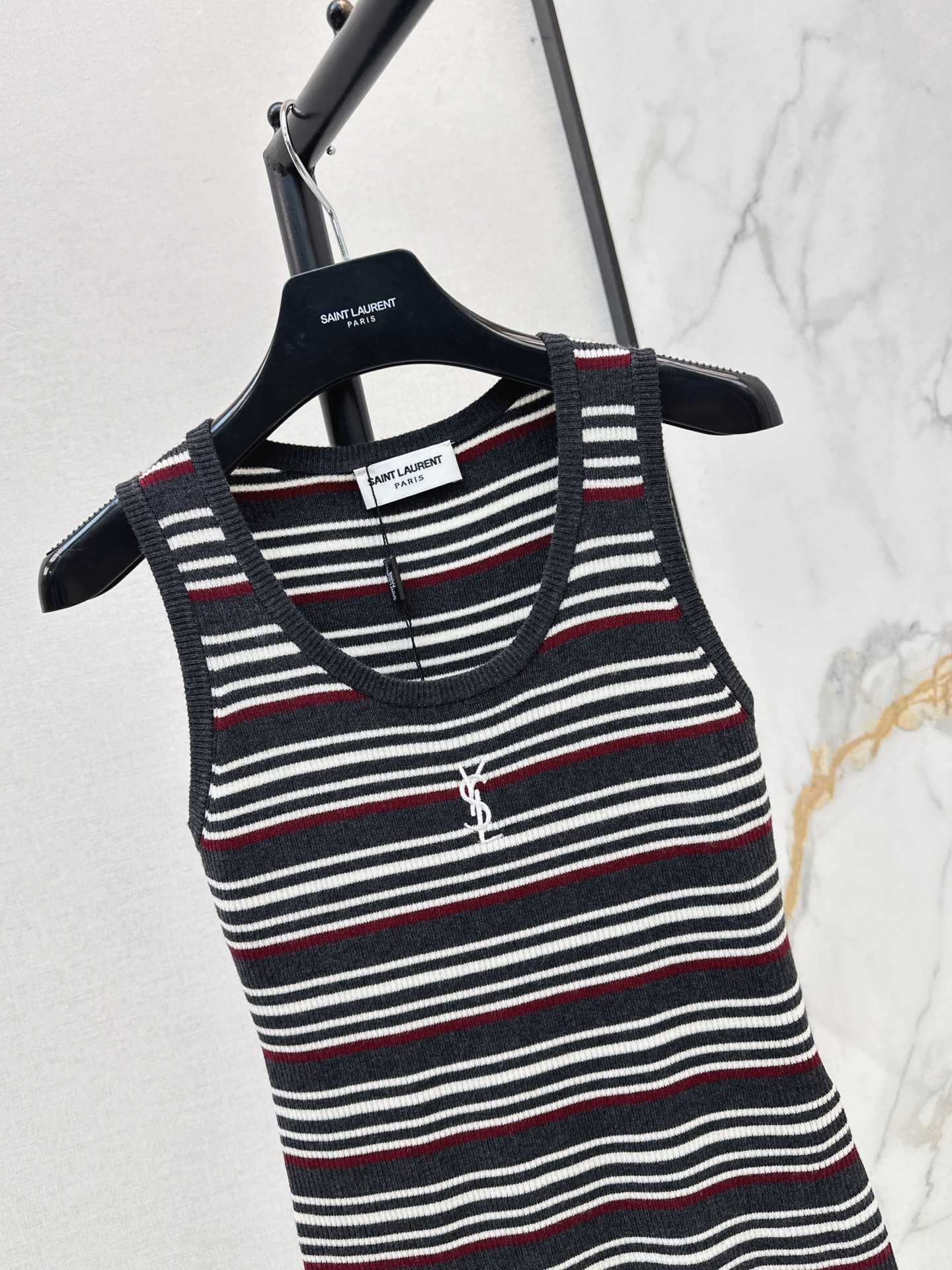 Sain 26fw stripe knit vest