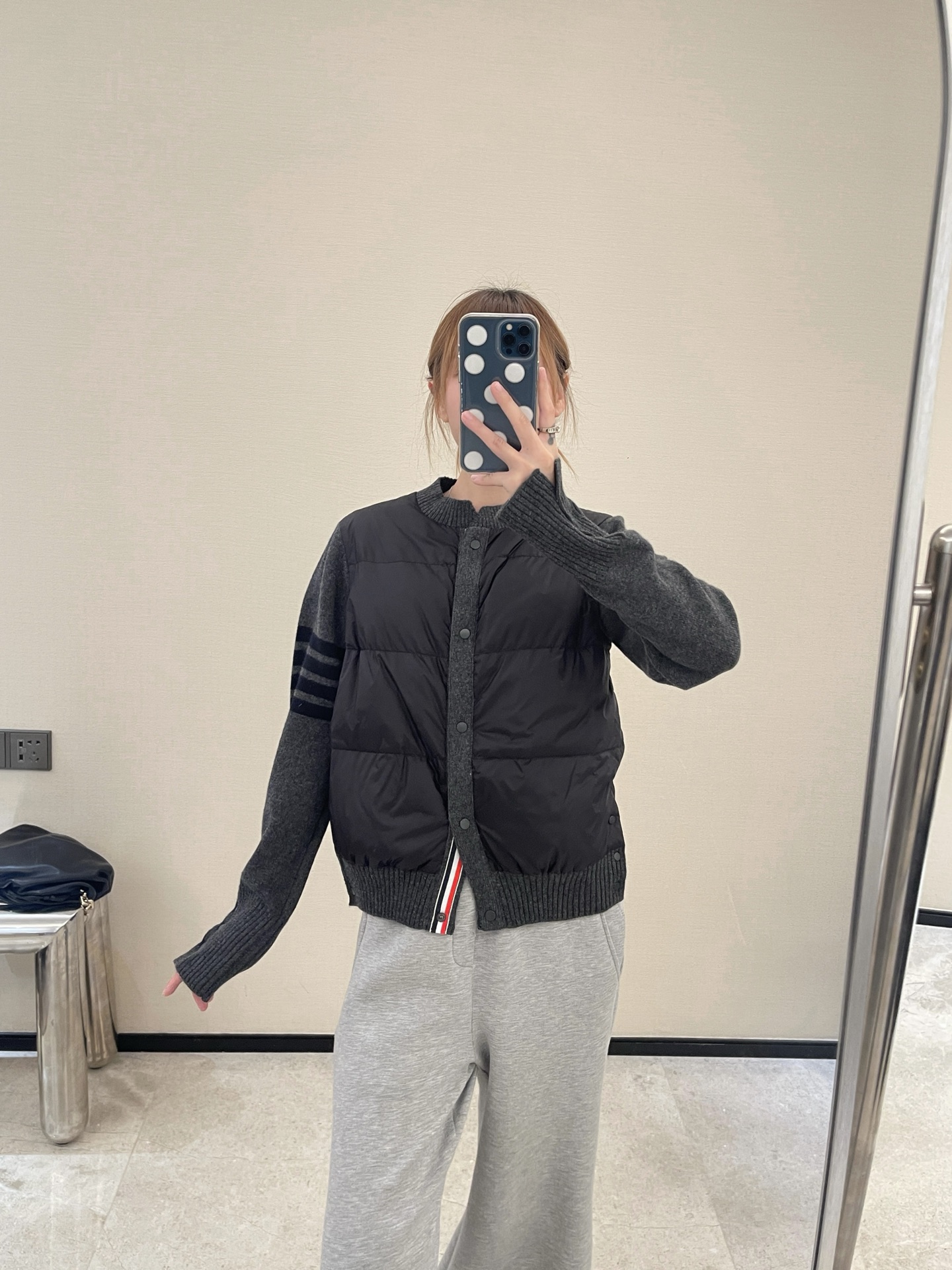 Thom 26fw wool contract down jacket