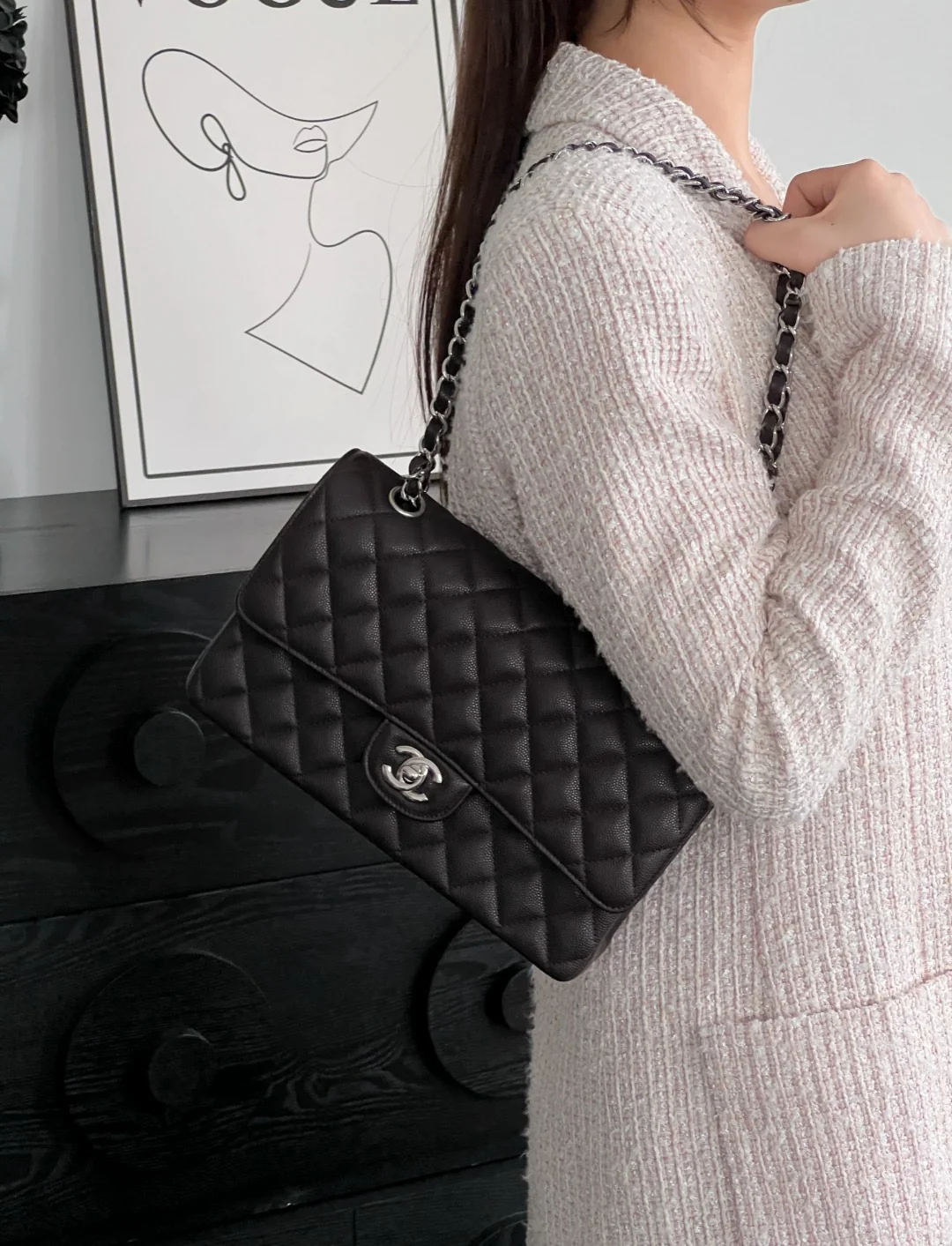 Chan cf25 chain shoulder bag