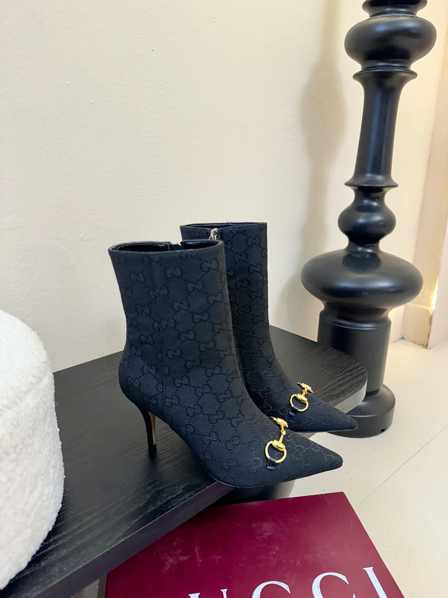 Gucc 25fw heel ankle boots