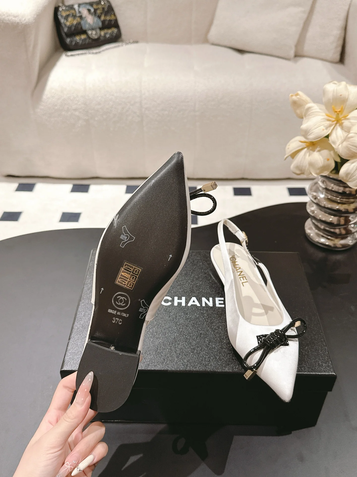 Chan 25fw slingback flats