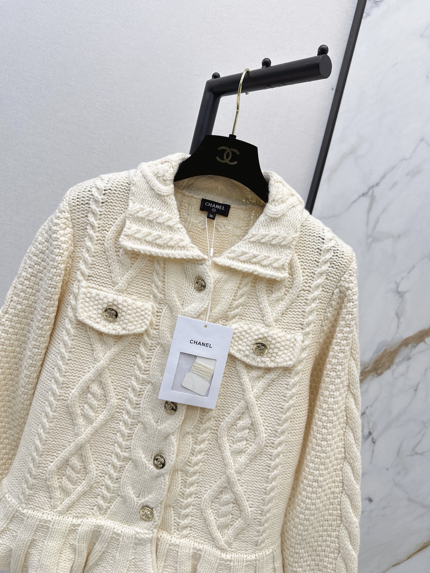 Chan 26fw reffule knit cardigan