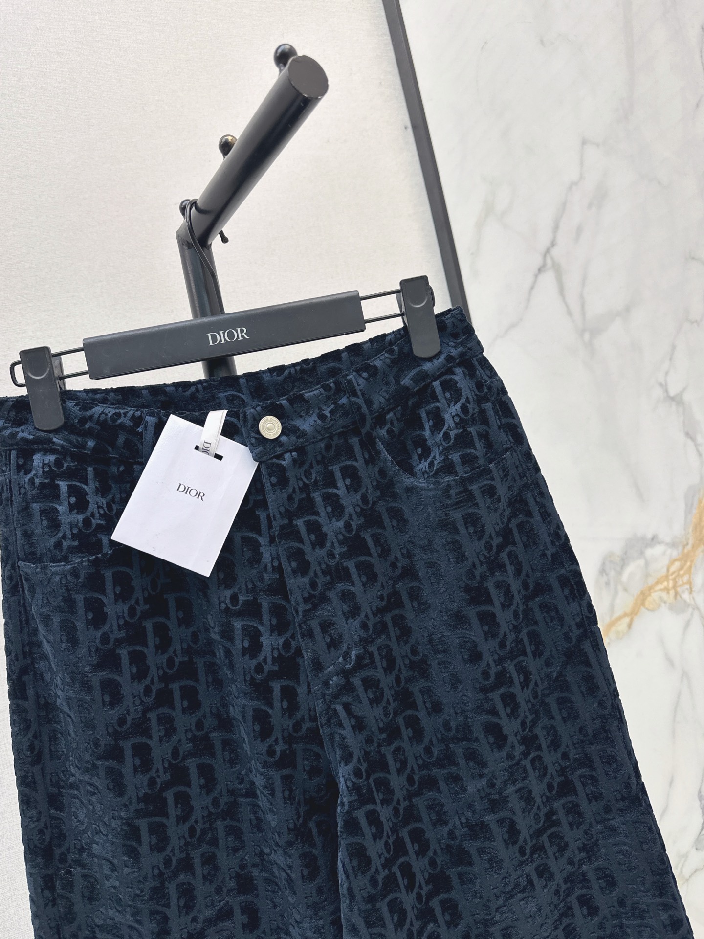 CD 26fw print straight-leg jeans
