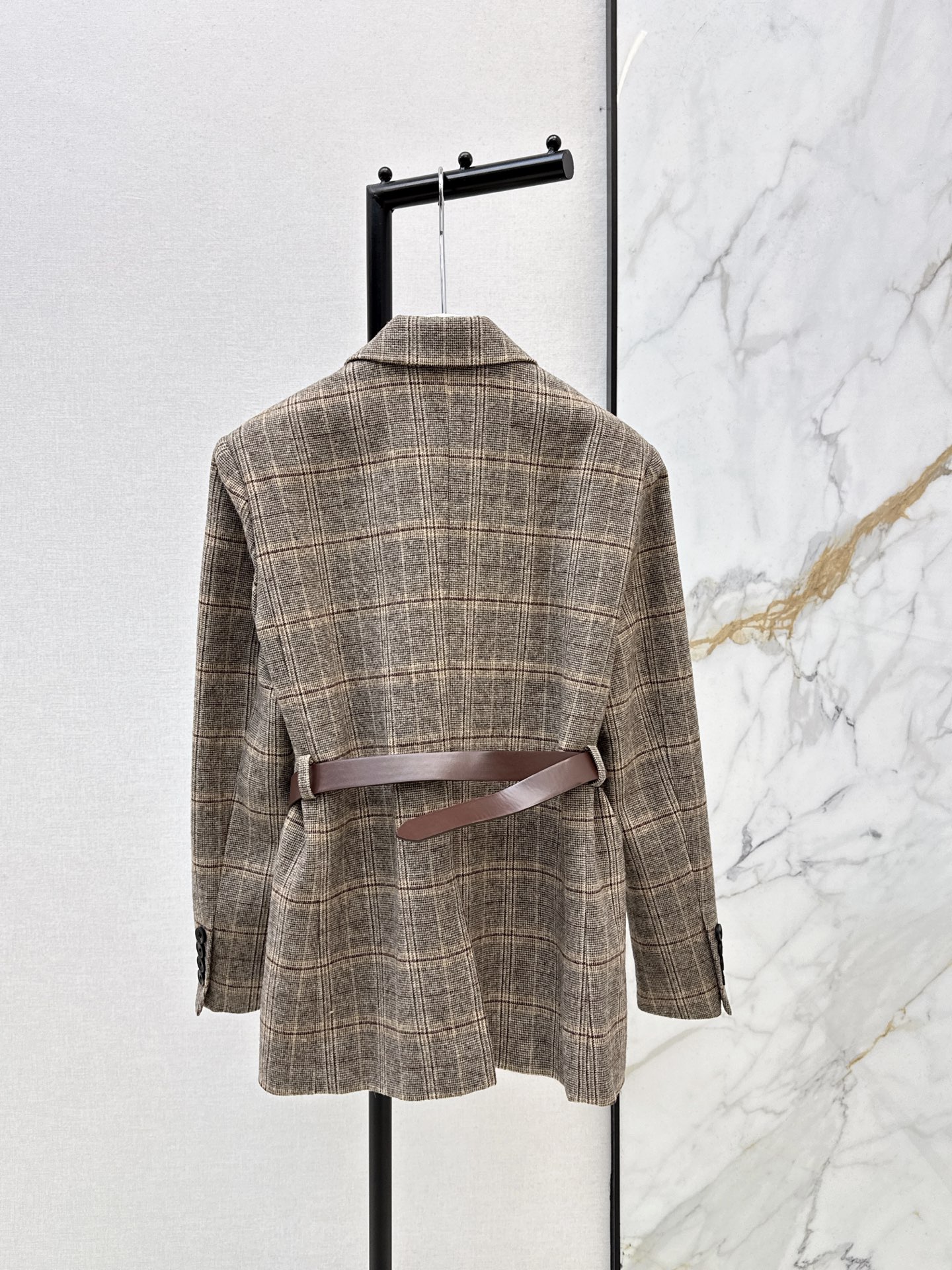 Brun 26fw check blazer