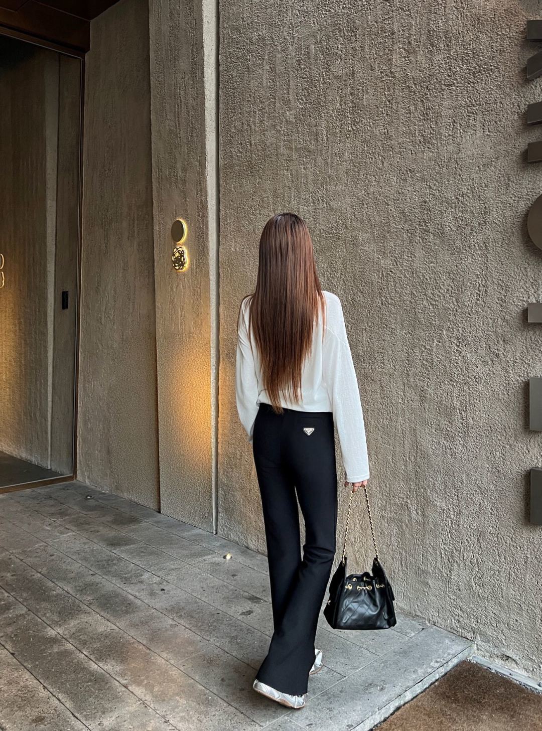 Pra 26fw high-waist flared pants