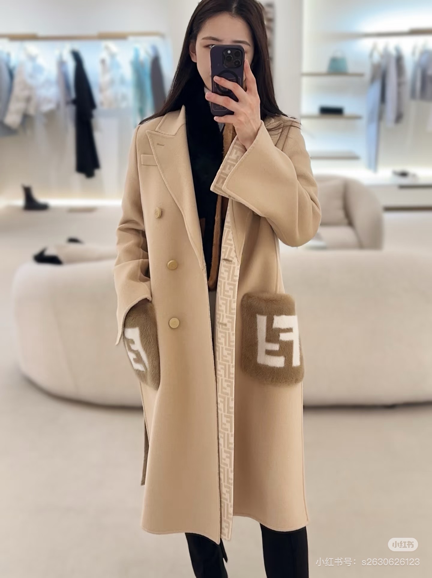 Fen 26fw cashmere overcoats